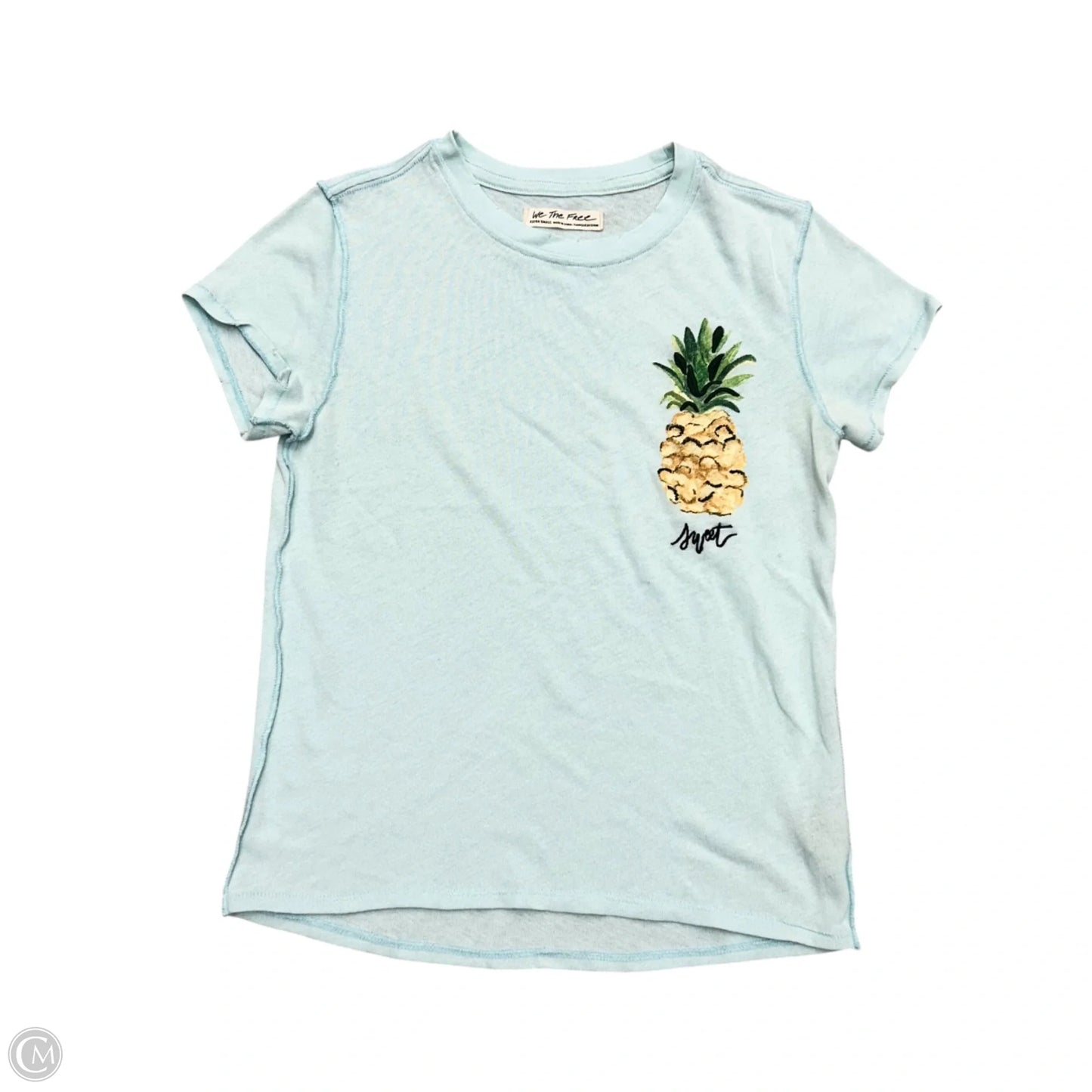Top Short Sleeve By We The Free In Aqua, Size: Xs