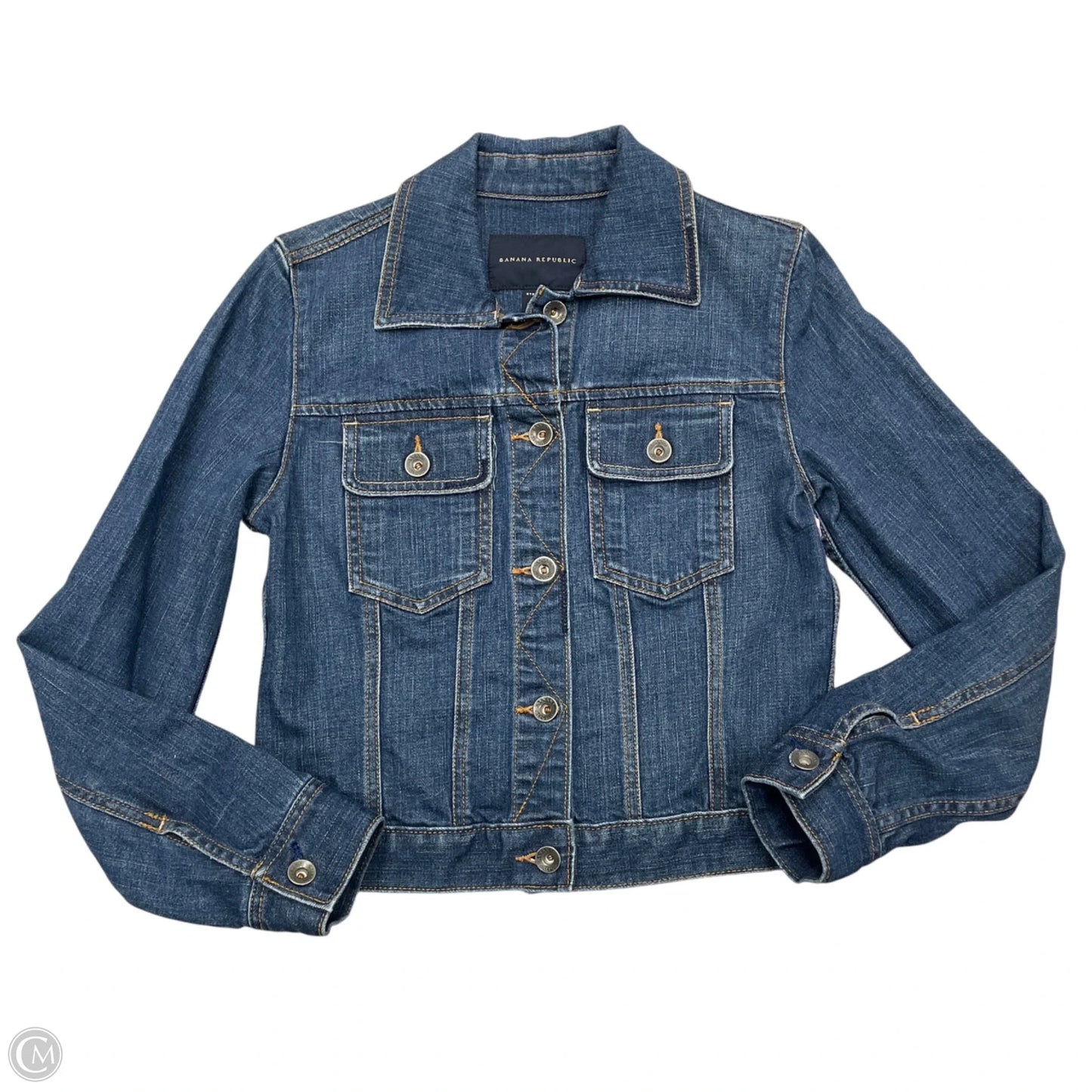 Jacket Denim By Banana Republic In Blue Denim, Size: Xs