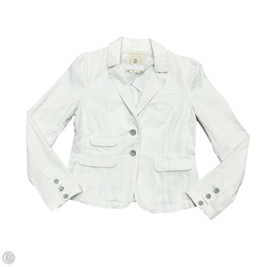 Blazer By Anthropologie In White Denim, Size: Xs