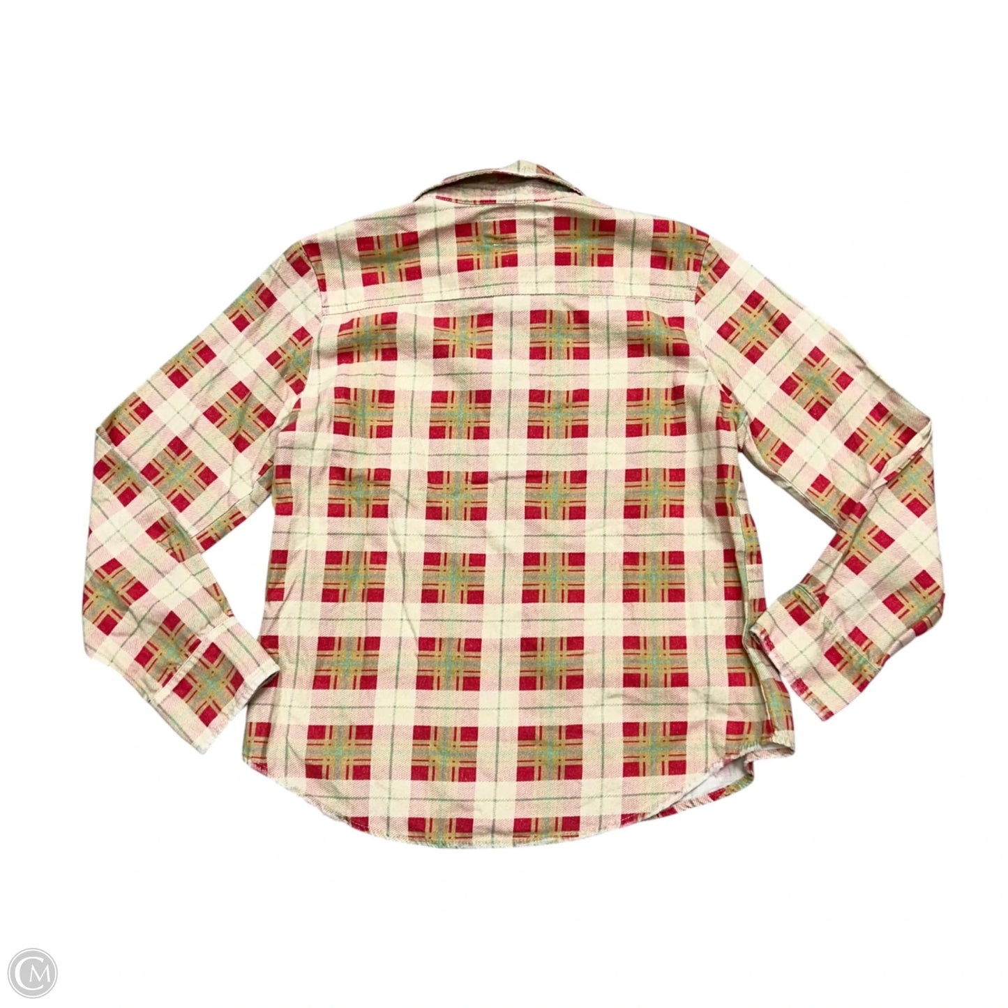 Top Long Sleeve By The Great. In Pink & Red, Size: Xs