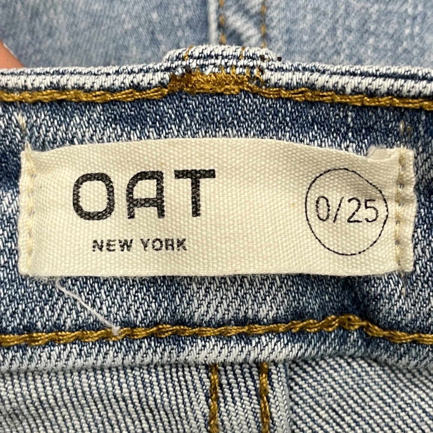 Jeans Cropped By Oat In Blue Denim, Size: 0