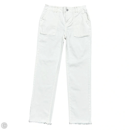 Jeans Straight By Pilcro In White Denim, Size: 2