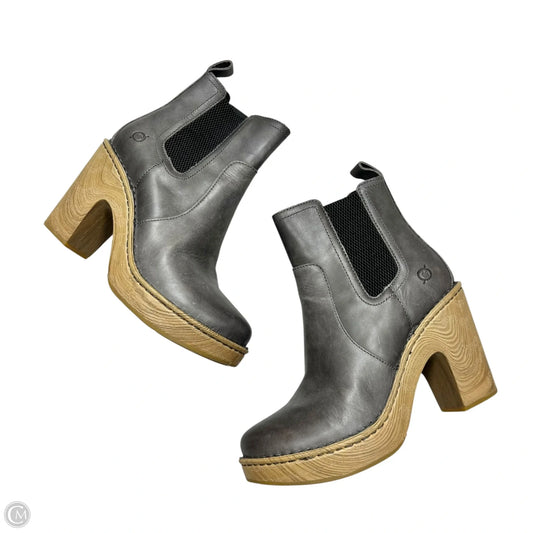 Boots Ankle Heels By Born In Tan & Grey, Size: 7