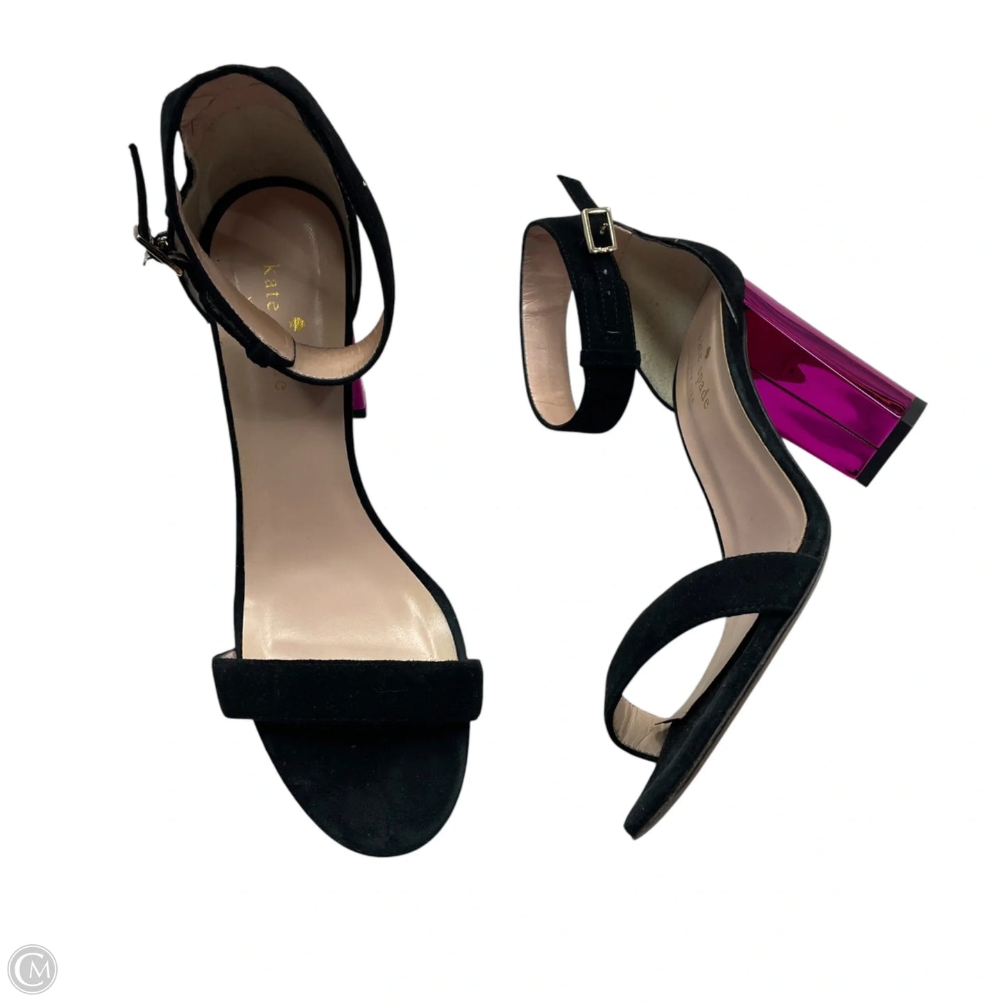 Shoes Designer By Kate Spade In Black & Pink, Size: 7