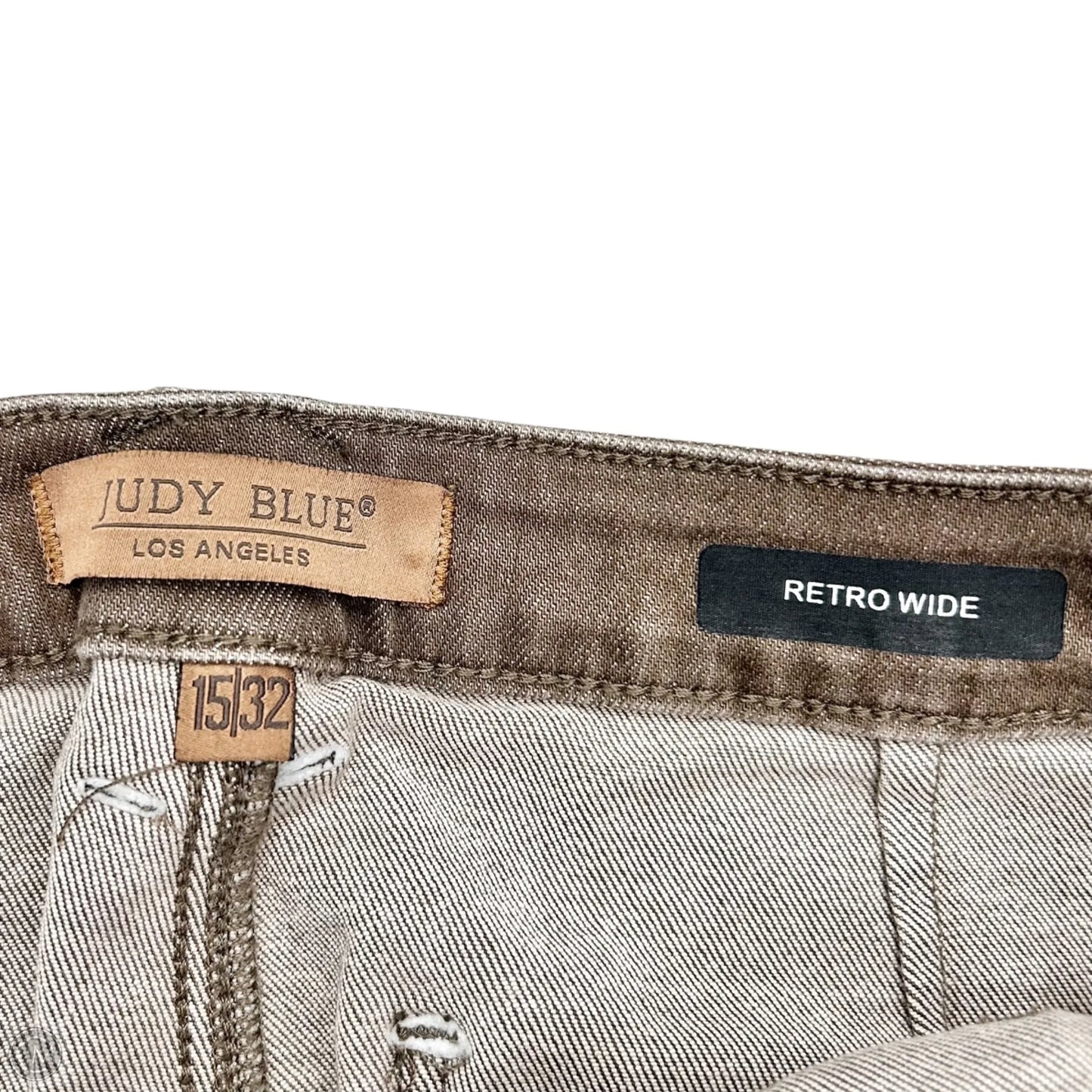 Jeans Wide Leg By Judy Blue In Brown Denim, Size: 14