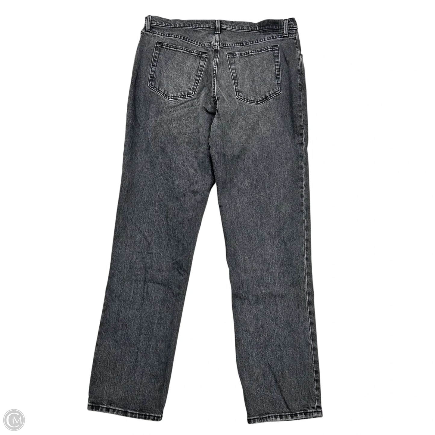 Jeans Straight By Abercrombie And Fitch In Black Denim, Size: 16