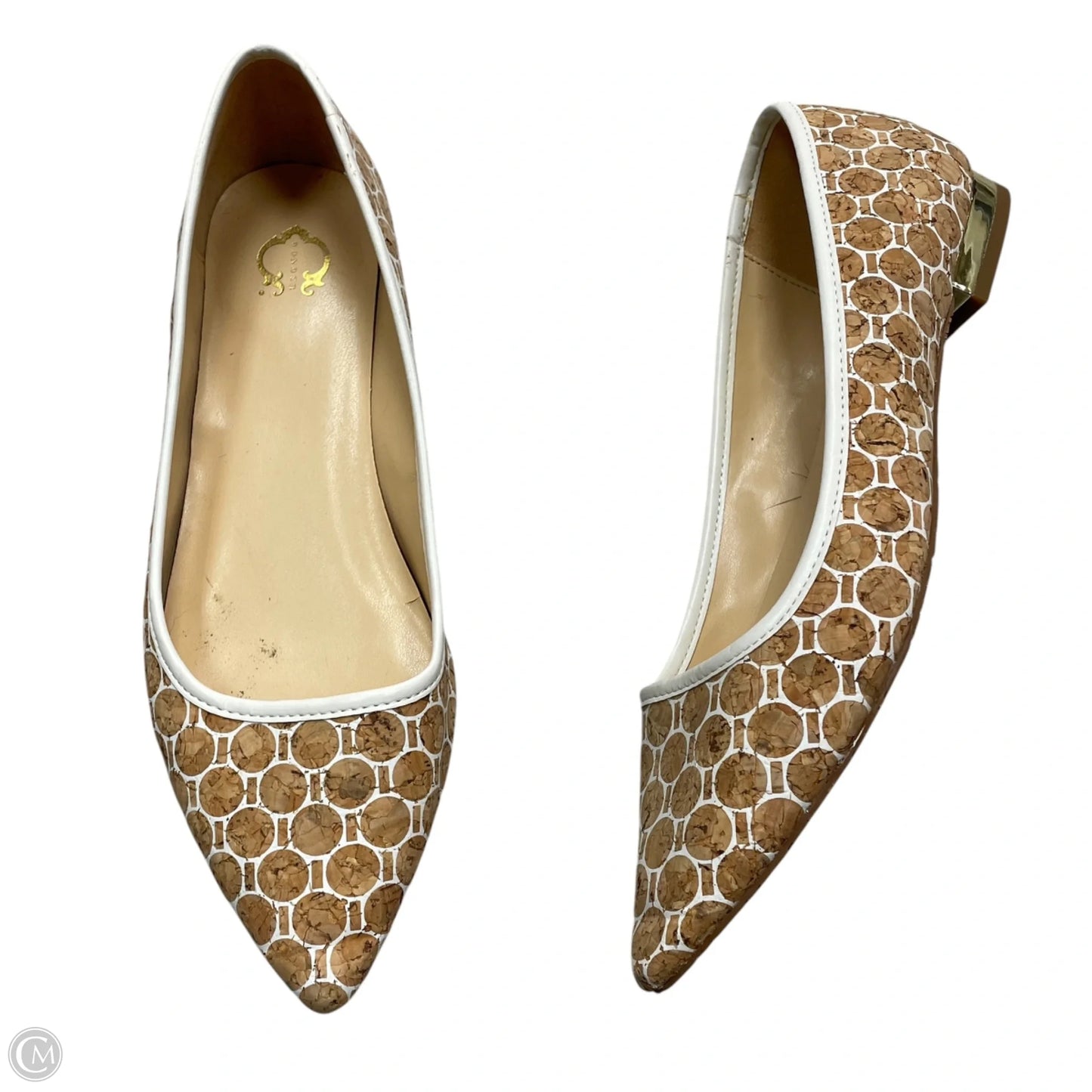 Shoes Flats By Wonder In Tan & White, Size: 8