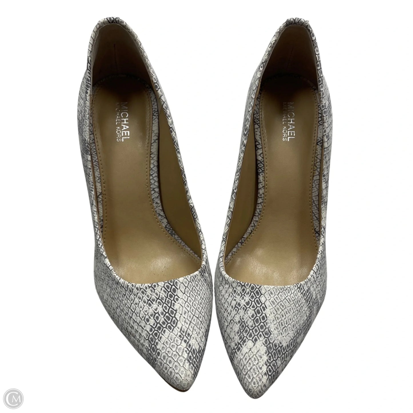Shoes Heels Stiletto By Michael By Michael Kors In Grey & White, Size: 7.5