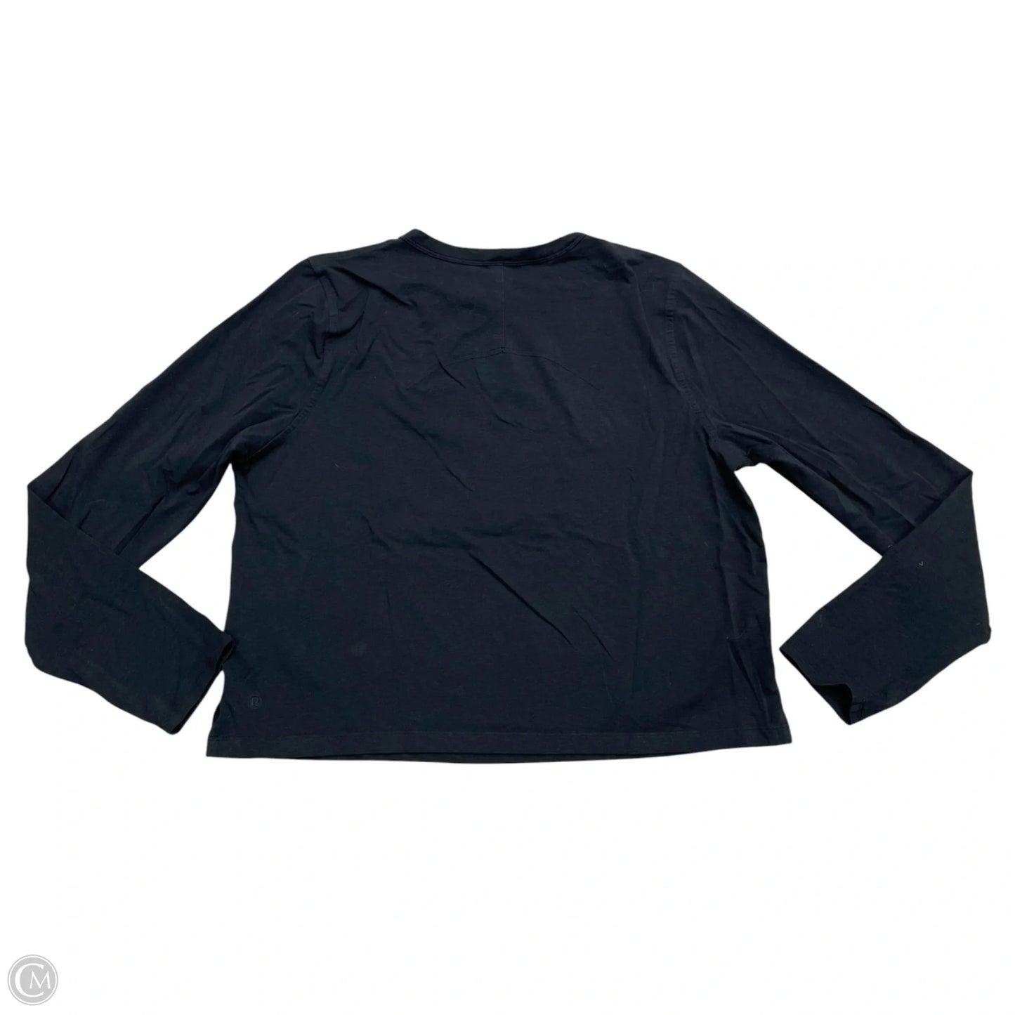 Athletic Top Long Sleeve Collar By Lululemon In Black, Size: M