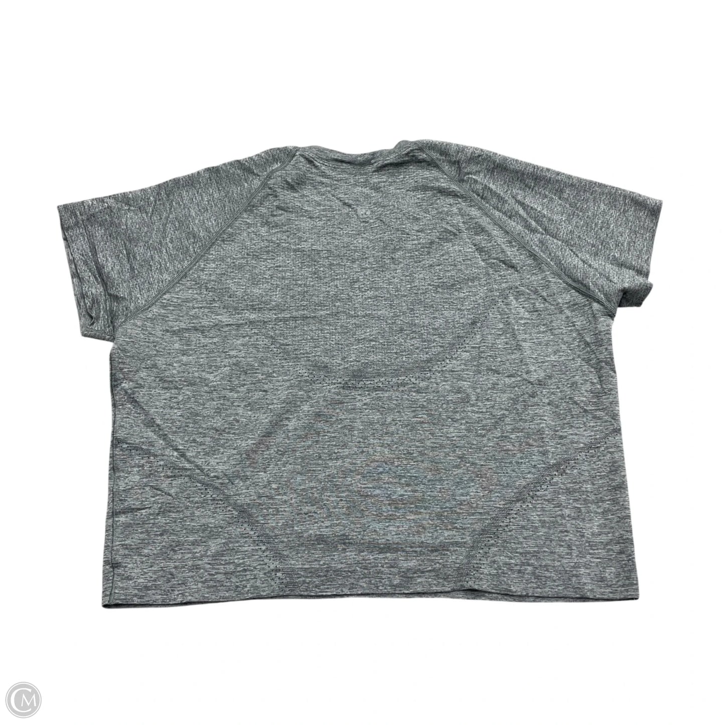 Athletic Top Short Sleeve By Lululemon In Grey, Size: M