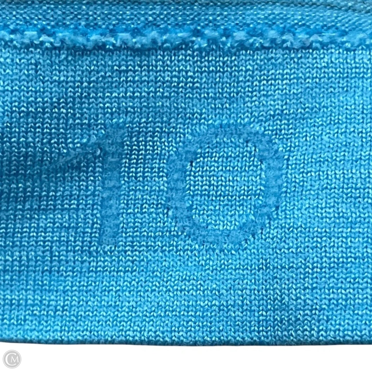 Athletic Top Long Sleeve Collar By Lululemon In Blue, Size: M