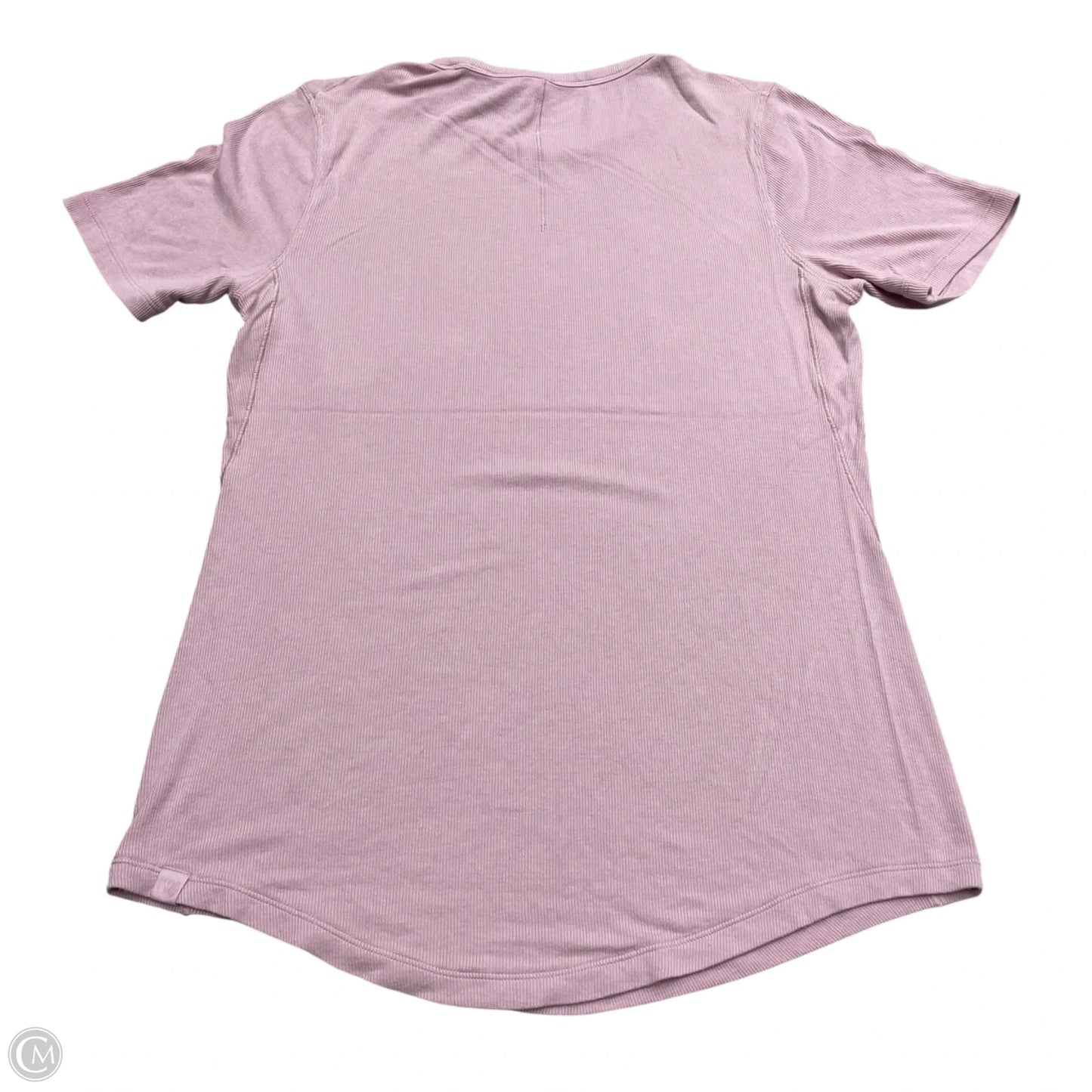 Athletic Top Short Sleeve By Lululemon In Pink, Size: M