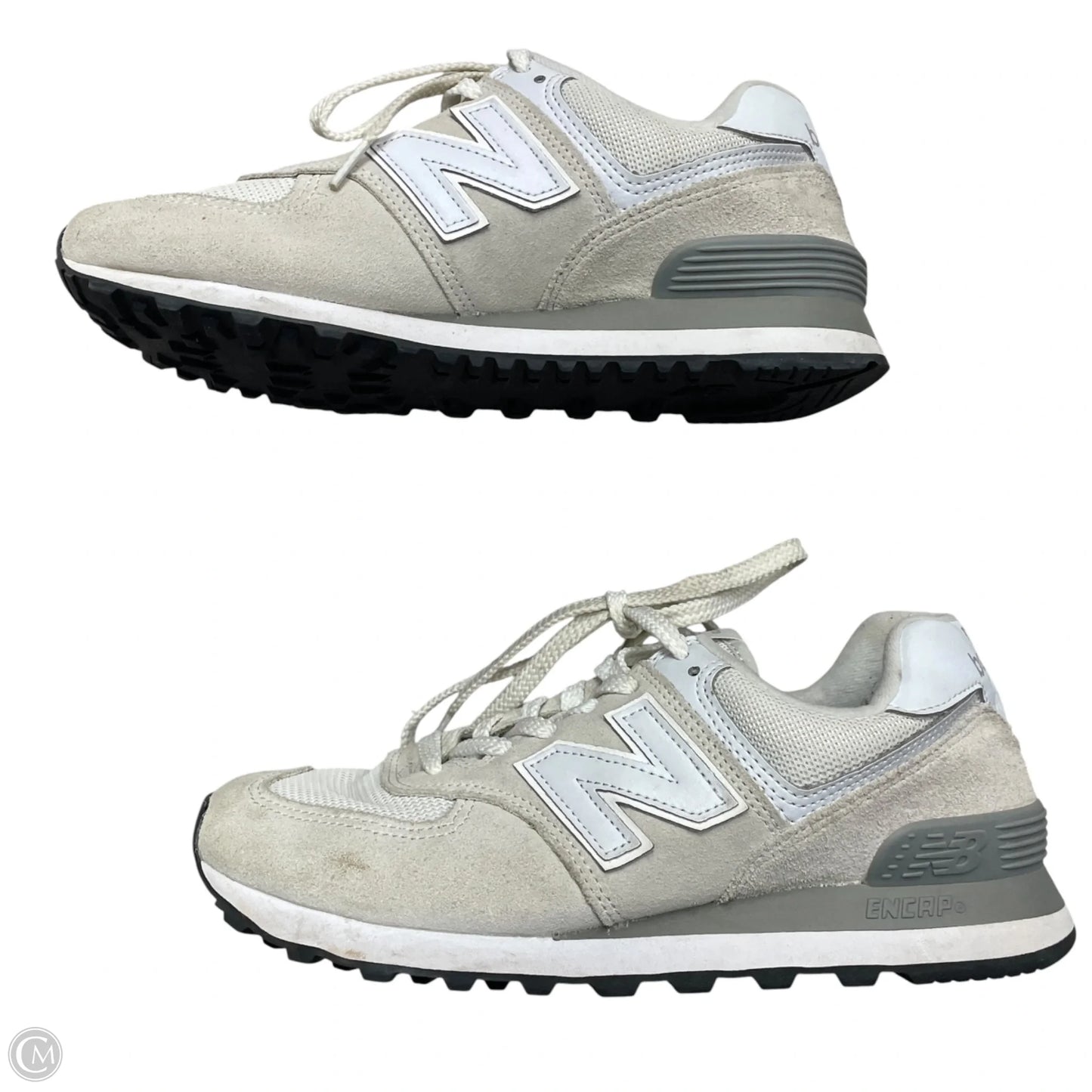 Shoes Sneakers By New Balance In Grey & White, Size: 8.5