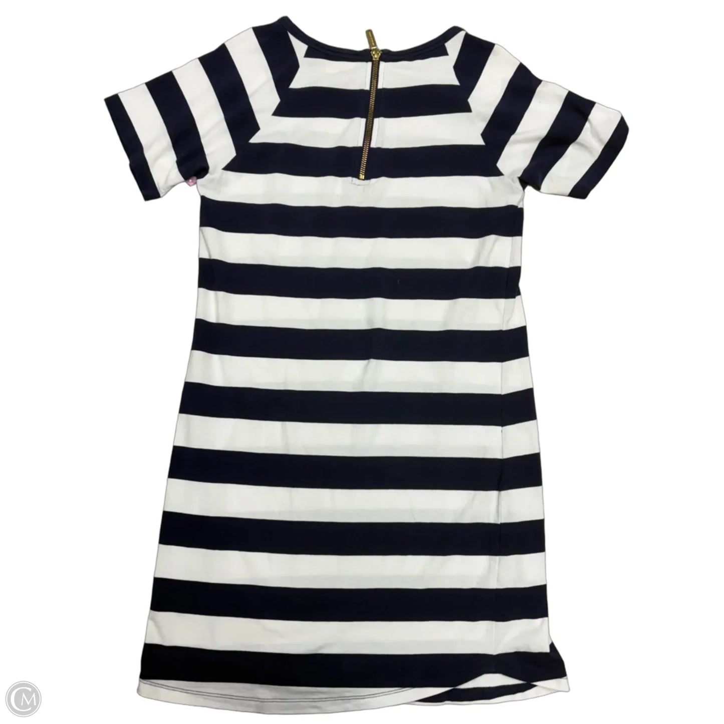 Dress Casual Midi By Michael By Michael Kors In Blue & White, Size: Xs