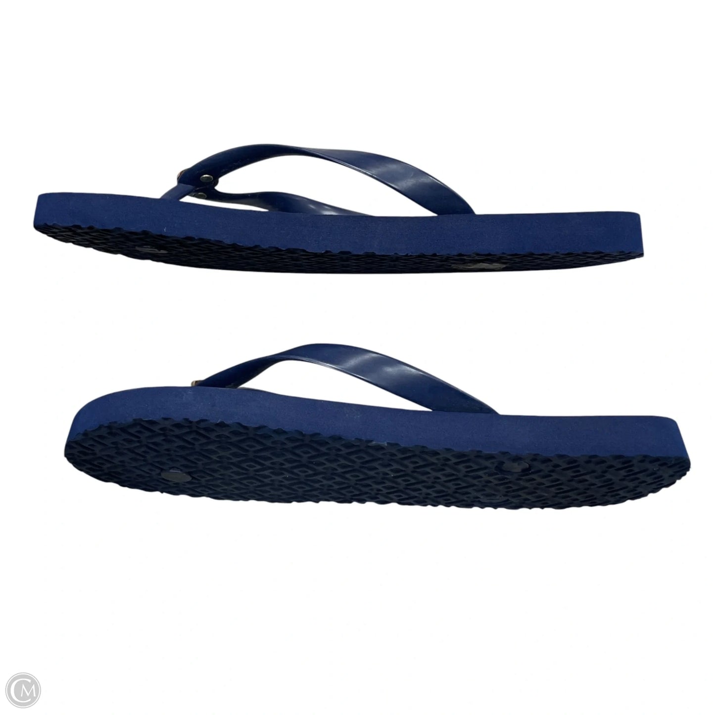 Sandals Designer By Tory Burch In Black & Blue, Size: 9