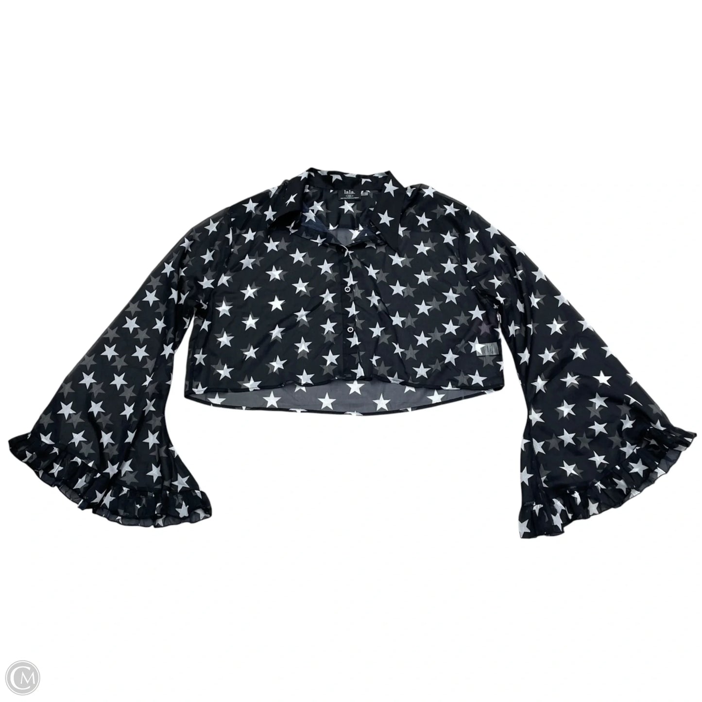 Top Long Sleeve By Lala In Black & White, Size: L/Xl