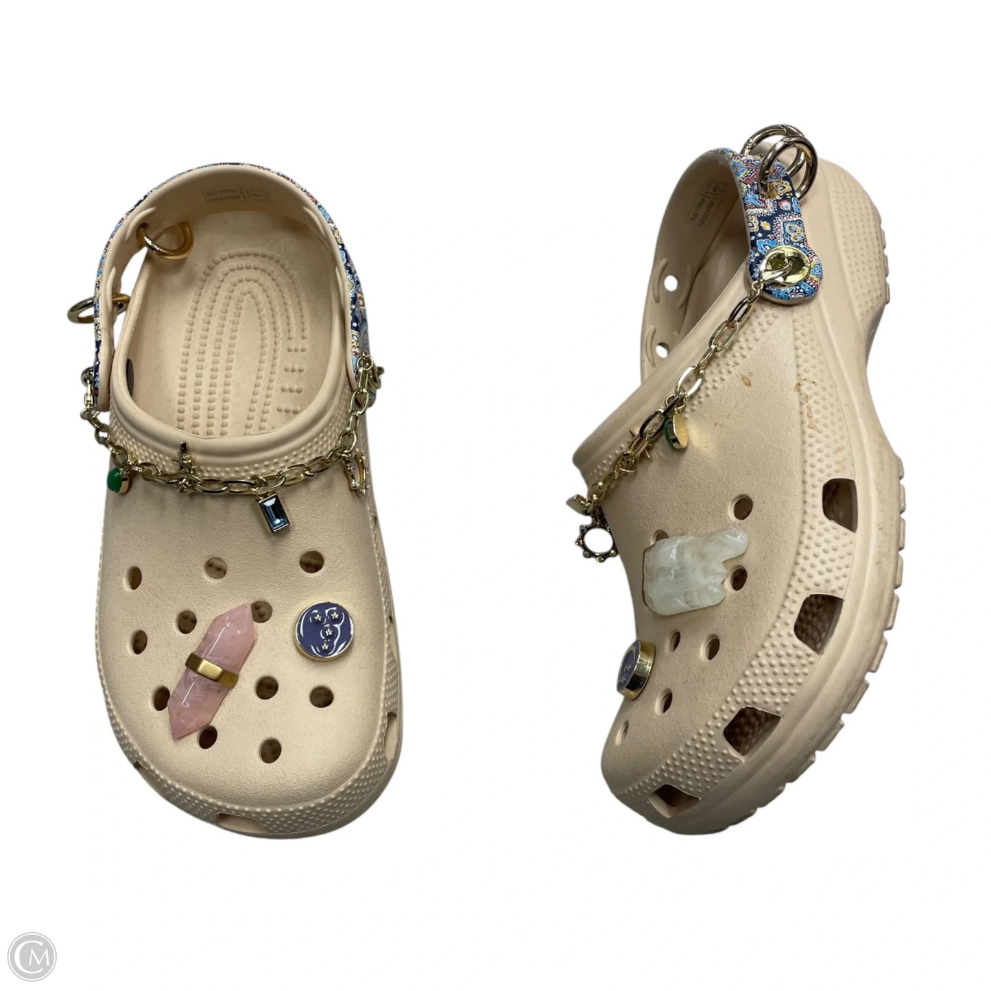 Shoes Flats By Crocs In Cream, Size: 8