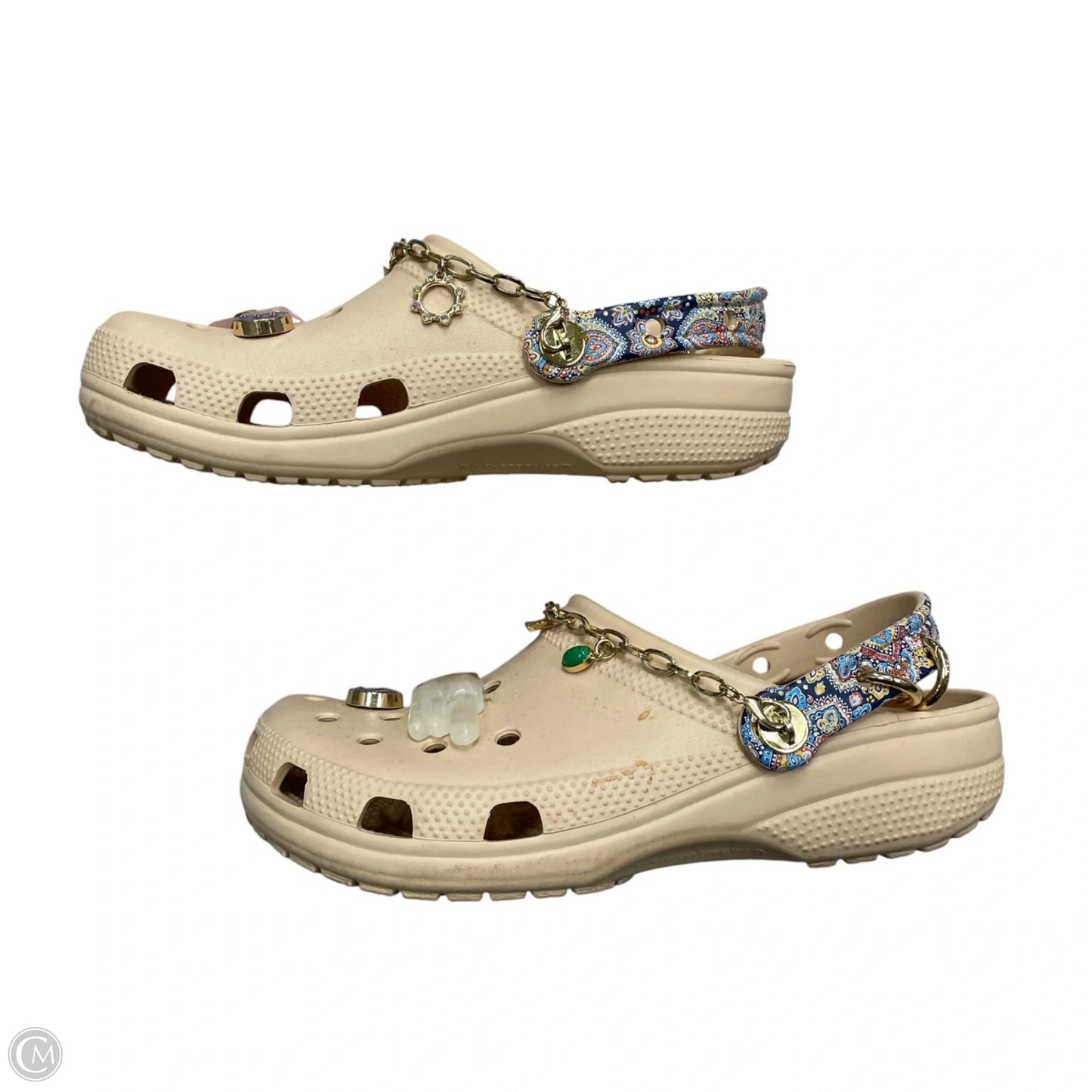 Shoes Flats By Crocs In Cream, Size: 8