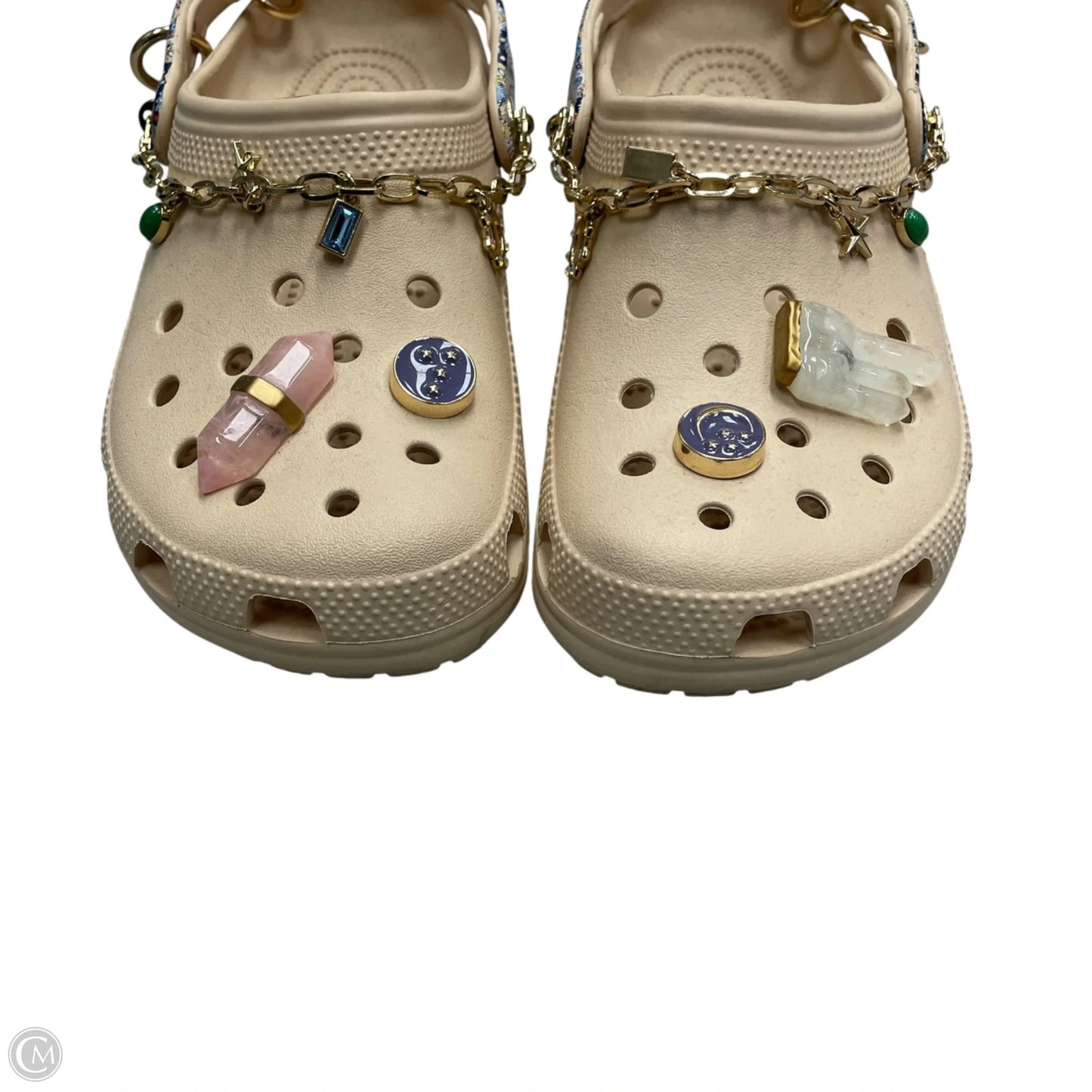 Shoes Flats By Crocs In Cream, Size: 8