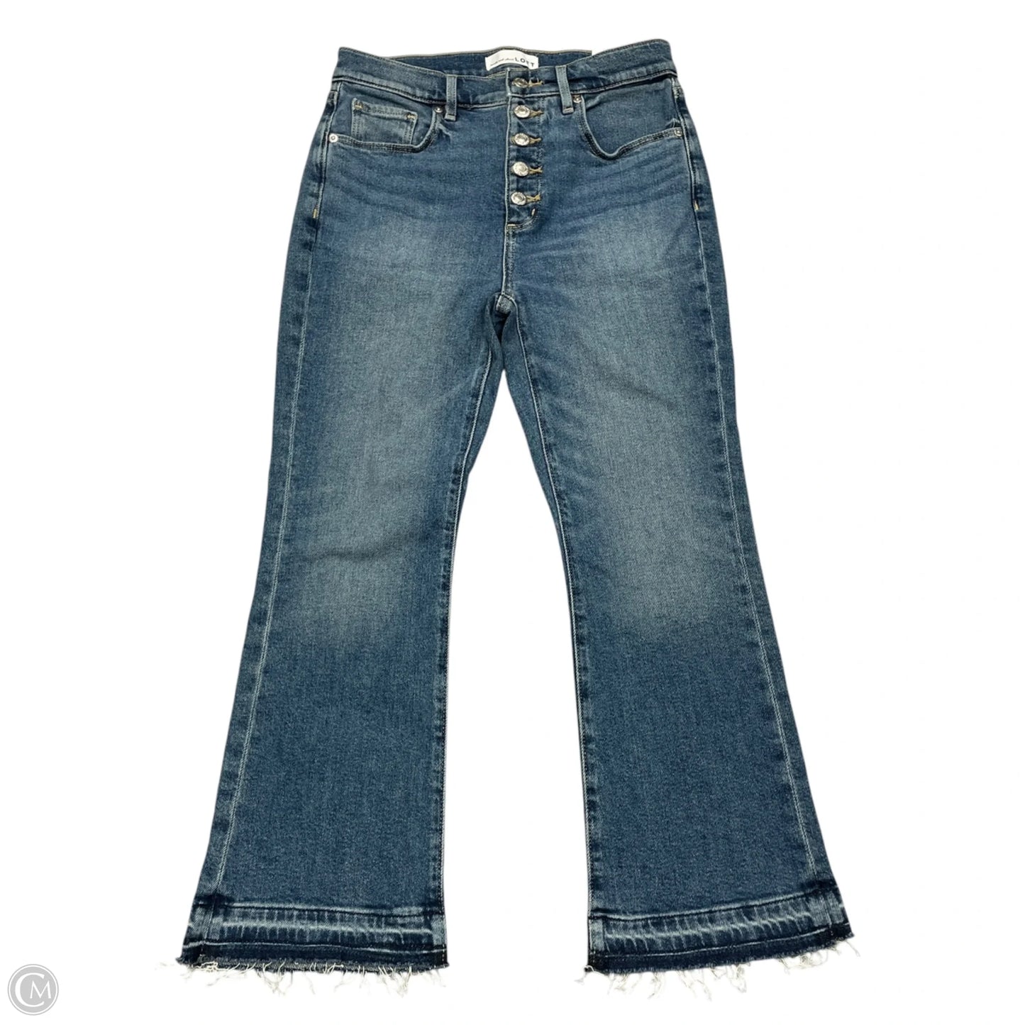 Jeans Boot Cut By Loft In Blue Denim, Size: 4