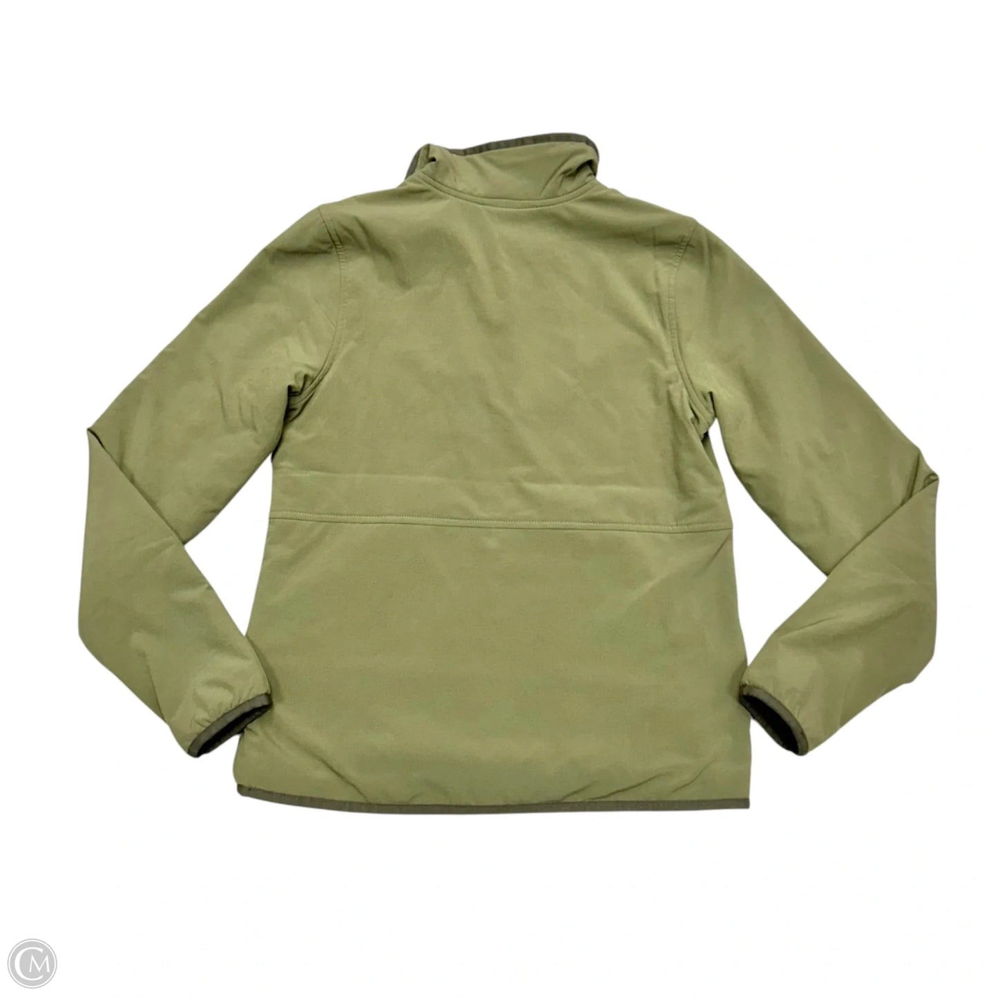Athletic Top Long Sleeve Collar By The North Face In Green, Size: Xs