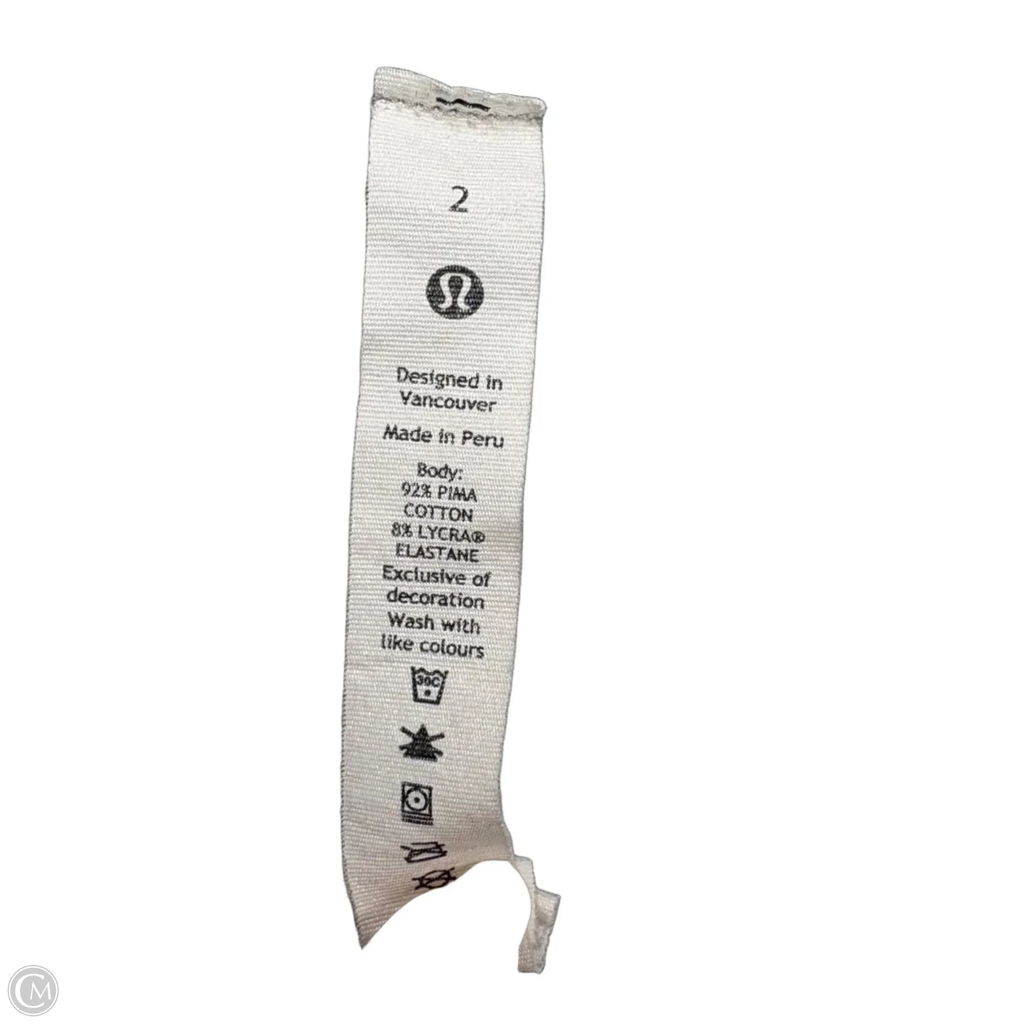 Athletic Top Short Sleeve By Lululemon In Grey, Size: Xs