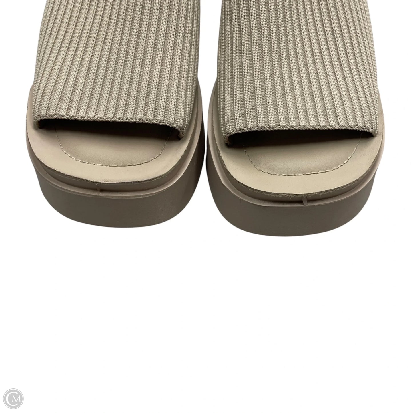 Sandals Heels Platform By Cushionaire In Cream, Size: 7
