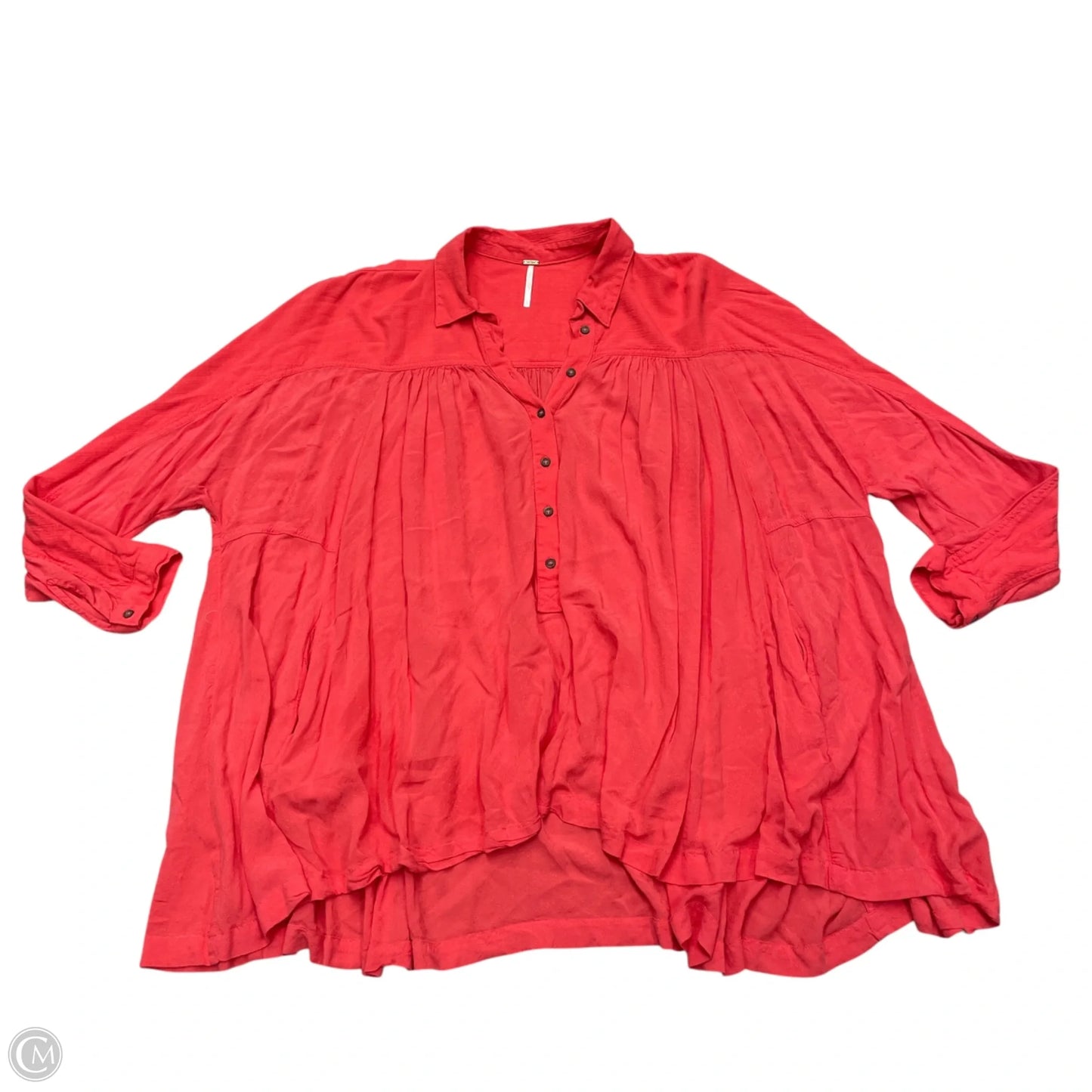 Tunic Long Sleeve By Free People In Orange, Size: L