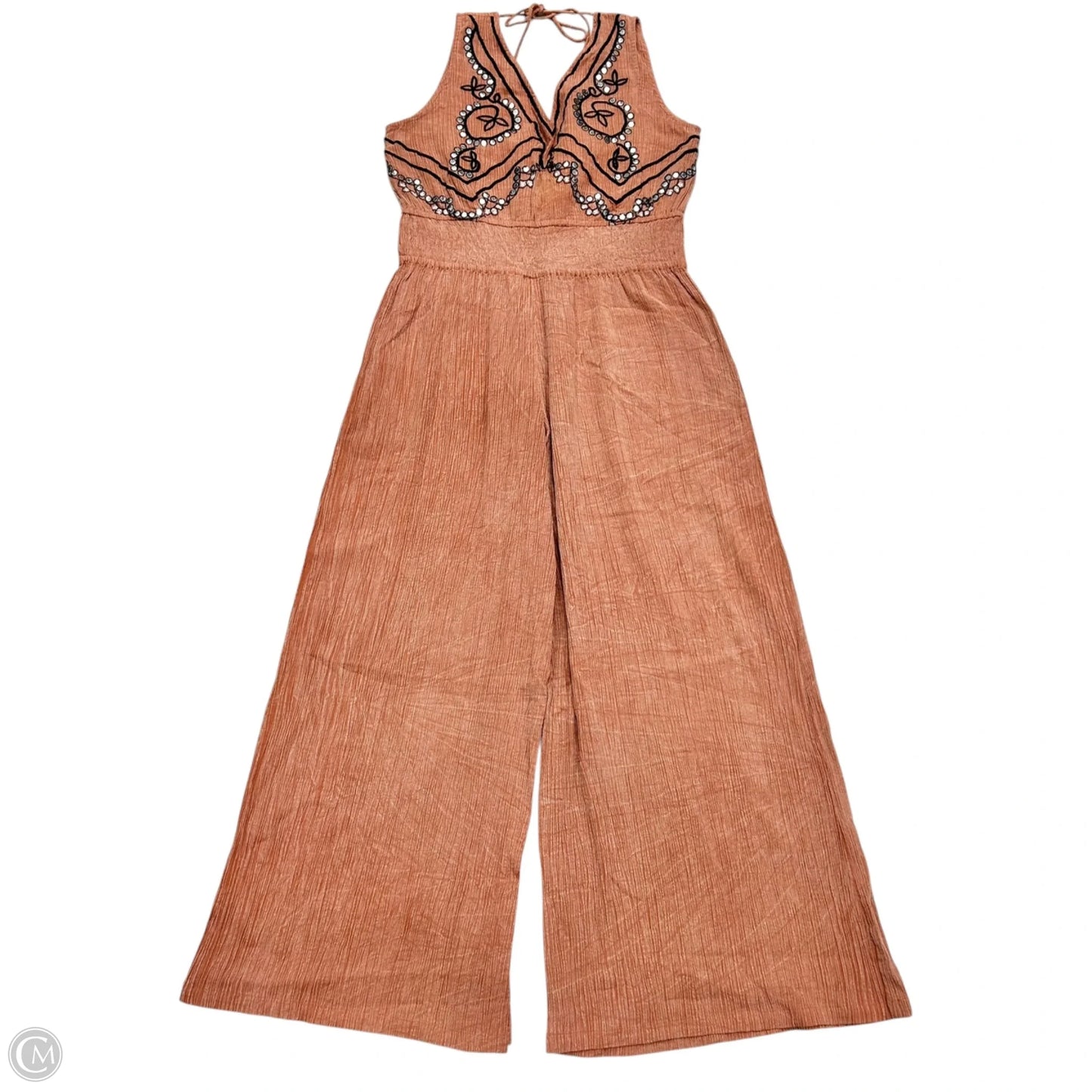 Jumpsuit By Earthbound In Black & Orange, Size: M