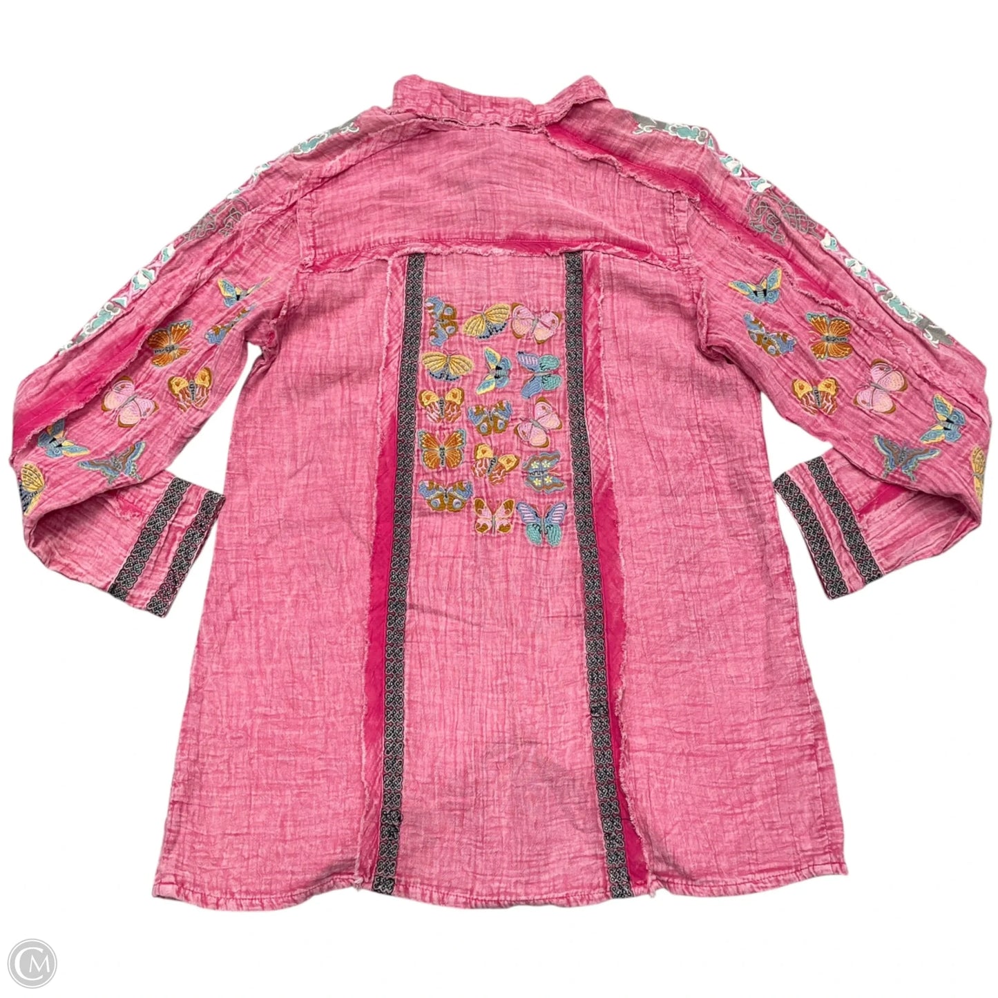 Top Long Sleeve By Avani In Pink, Size: S