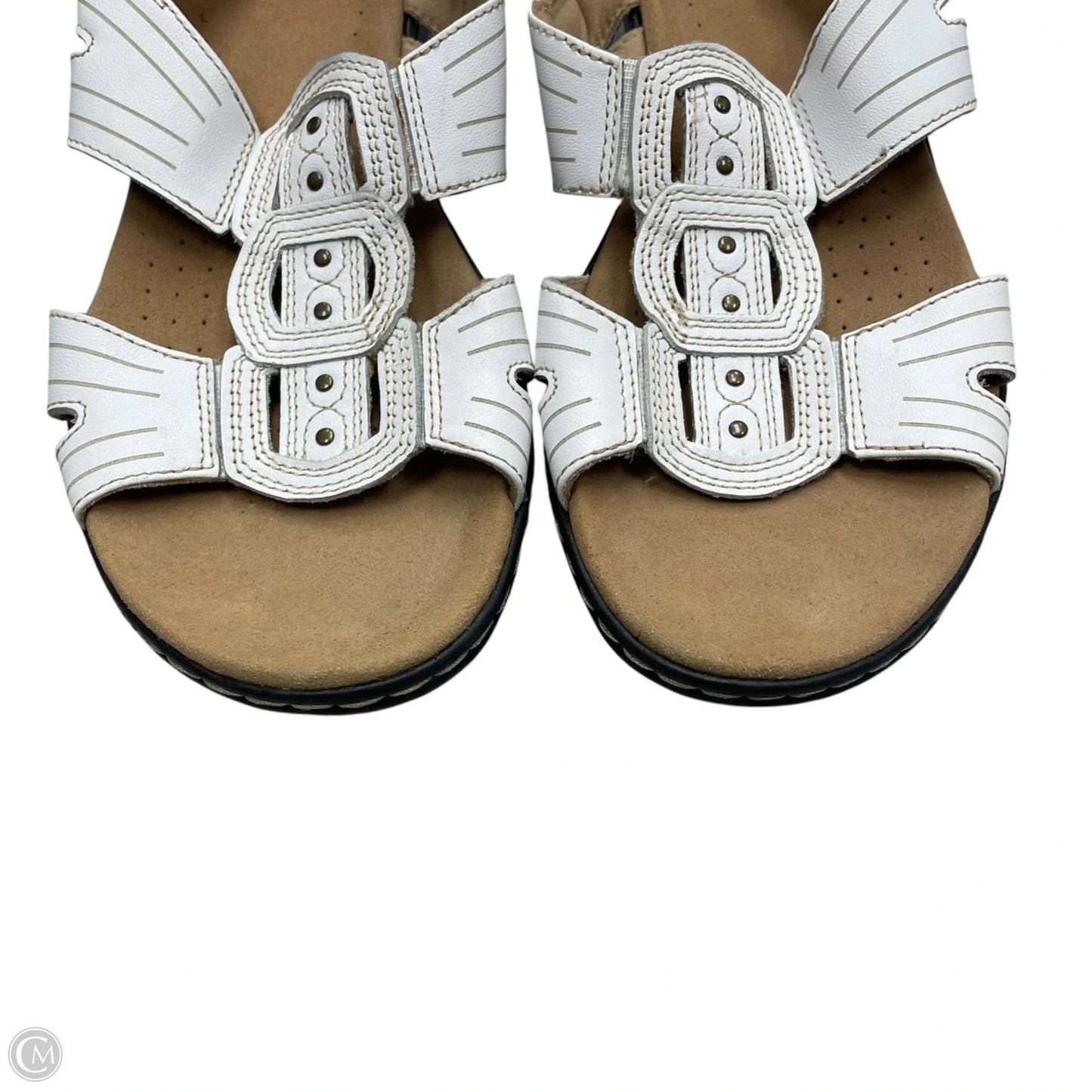 Sandals Flats By Clarks In White, Size: 9