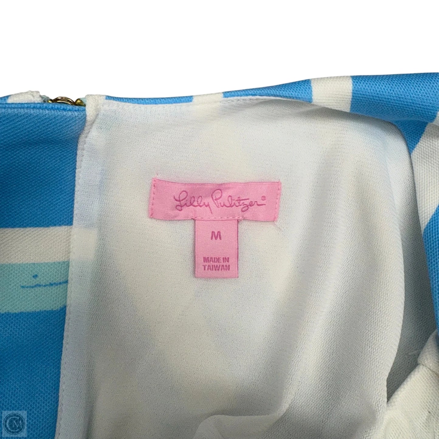 Dress Designer By Lilly Pulitzer In Blue & White, Size: M