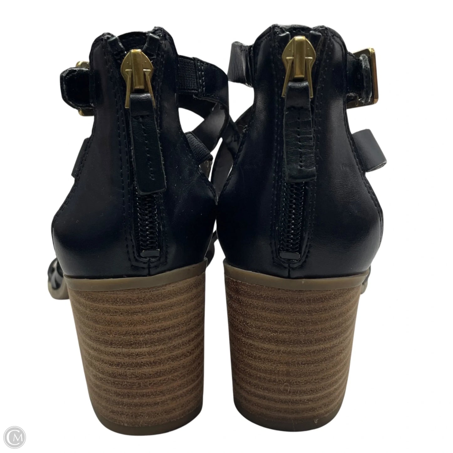 Sandals Heels Block By Franco Sarto In Black, Size: 7.5