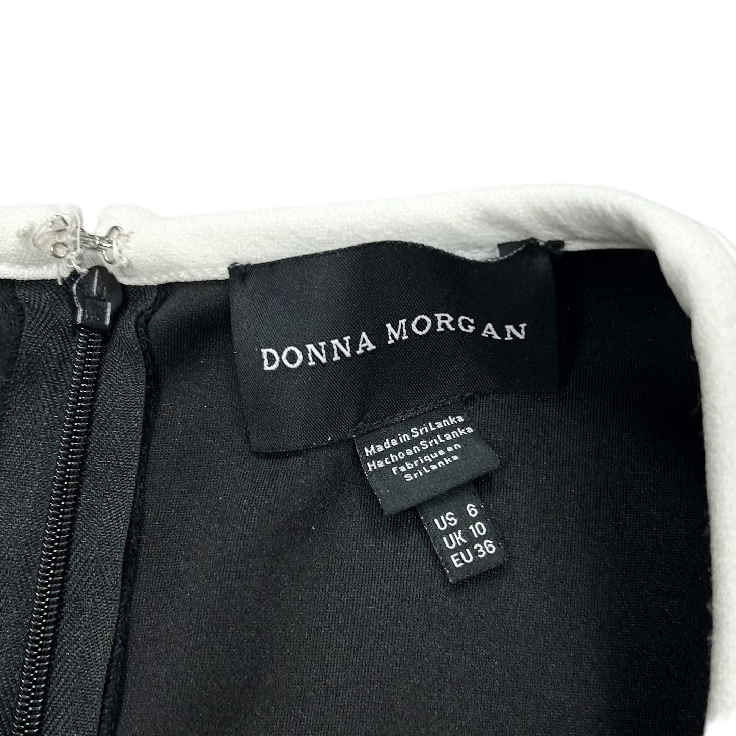 Dress Work By Donna Morgan In Black & White, Size: S