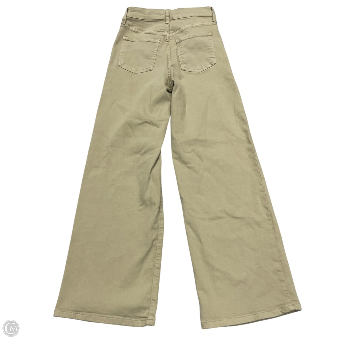 Jeans Wide Leg By Banana Republic In Cream Denim, Size: 0