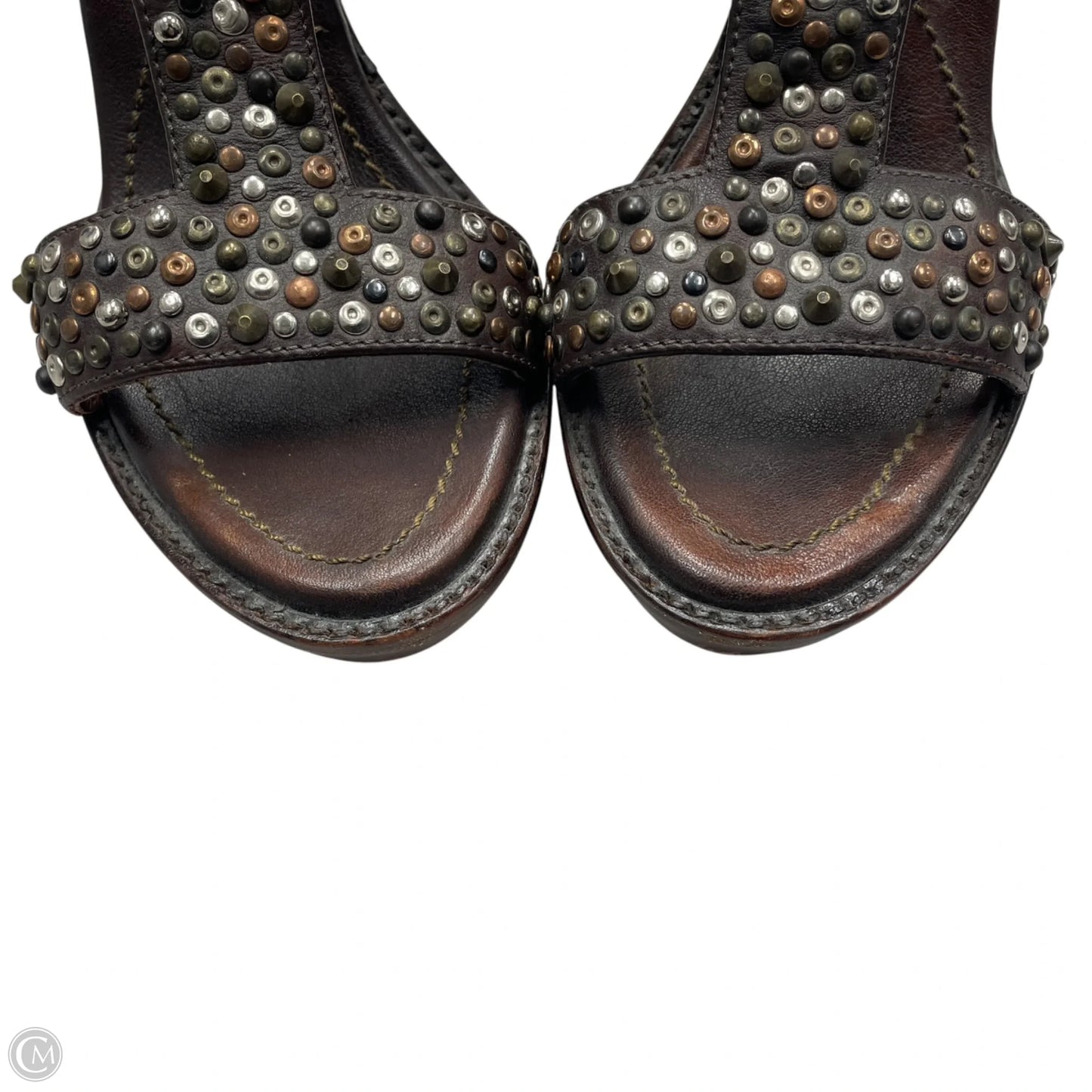Sandals Designer By Frye In Brown, Size: 8