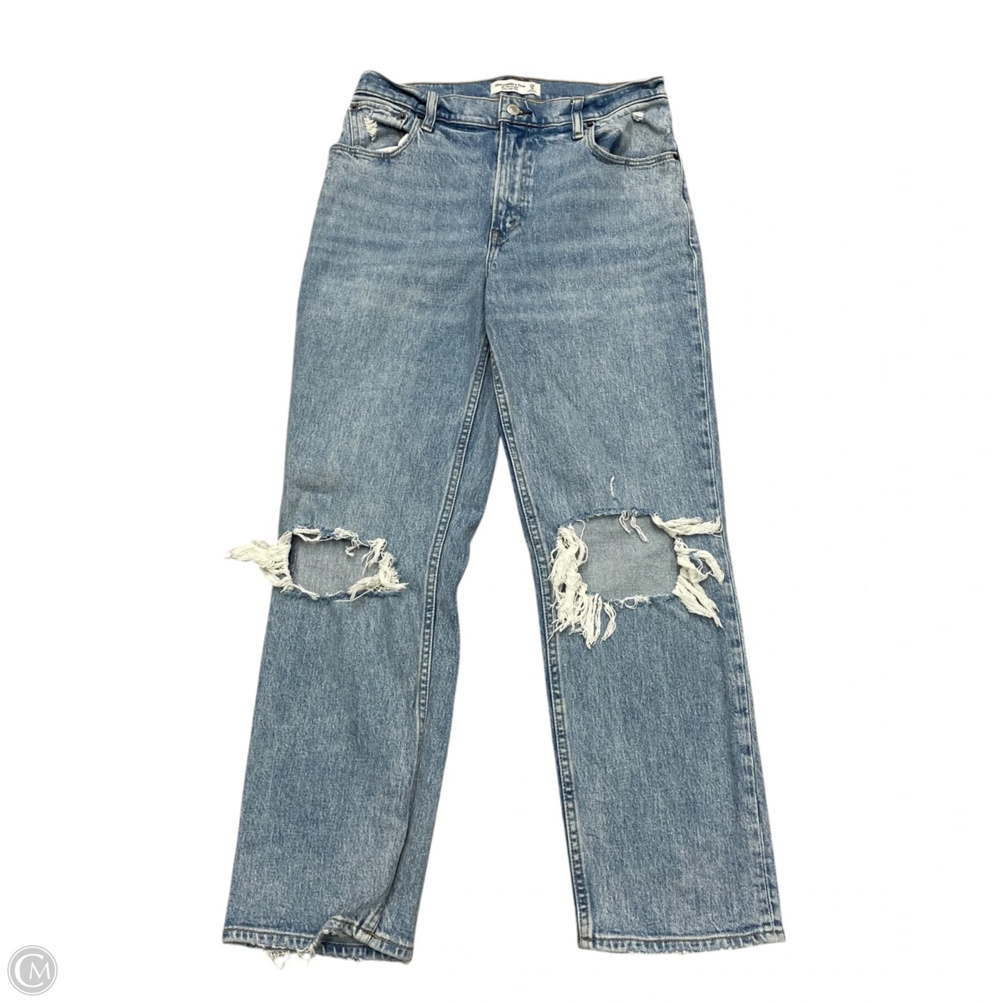 Jeans Straight By Abercrombie And Fitch In Blue Denim, Size: 8