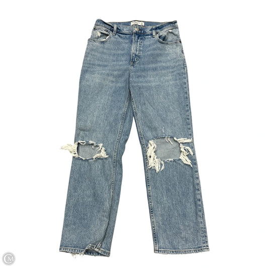 Jeans Straight By Abercrombie And Fitch In Blue Denim, Size: 8