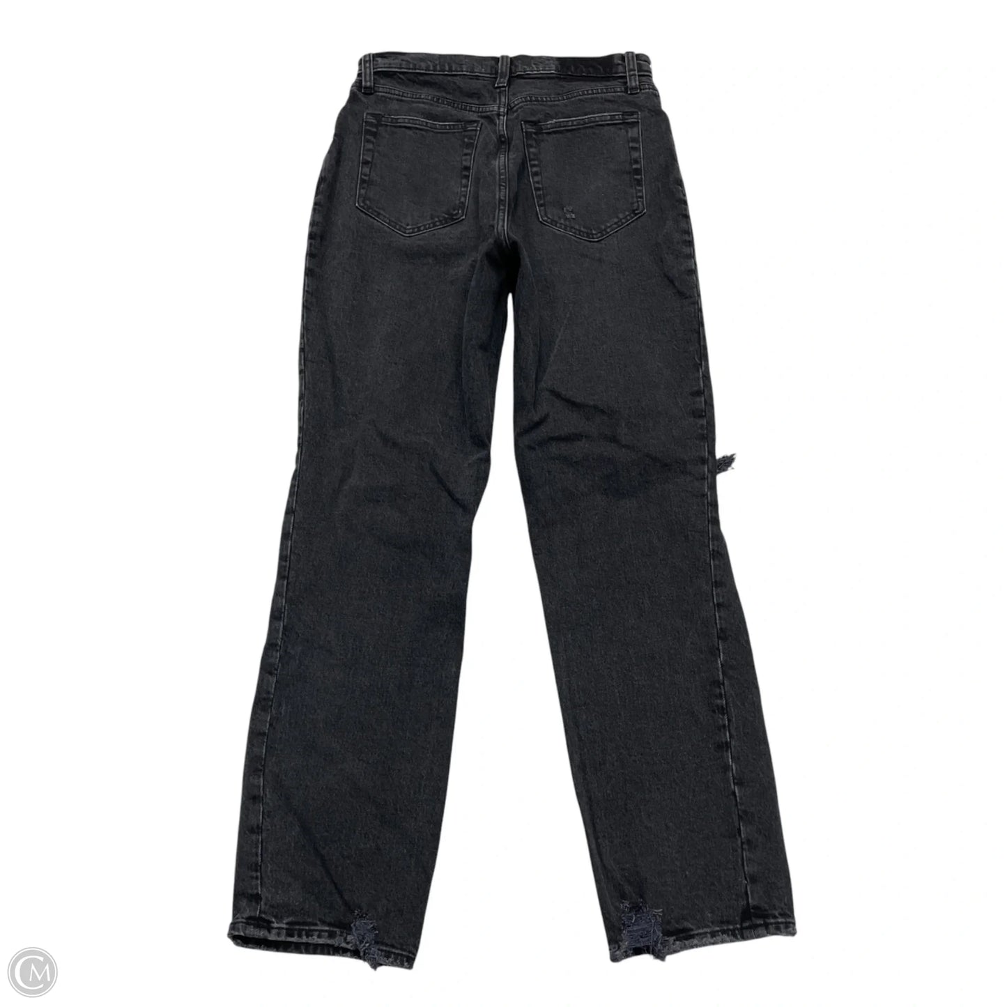 Jeans Straight By Abercrombie And Fitch In Black Denim, Size: 8