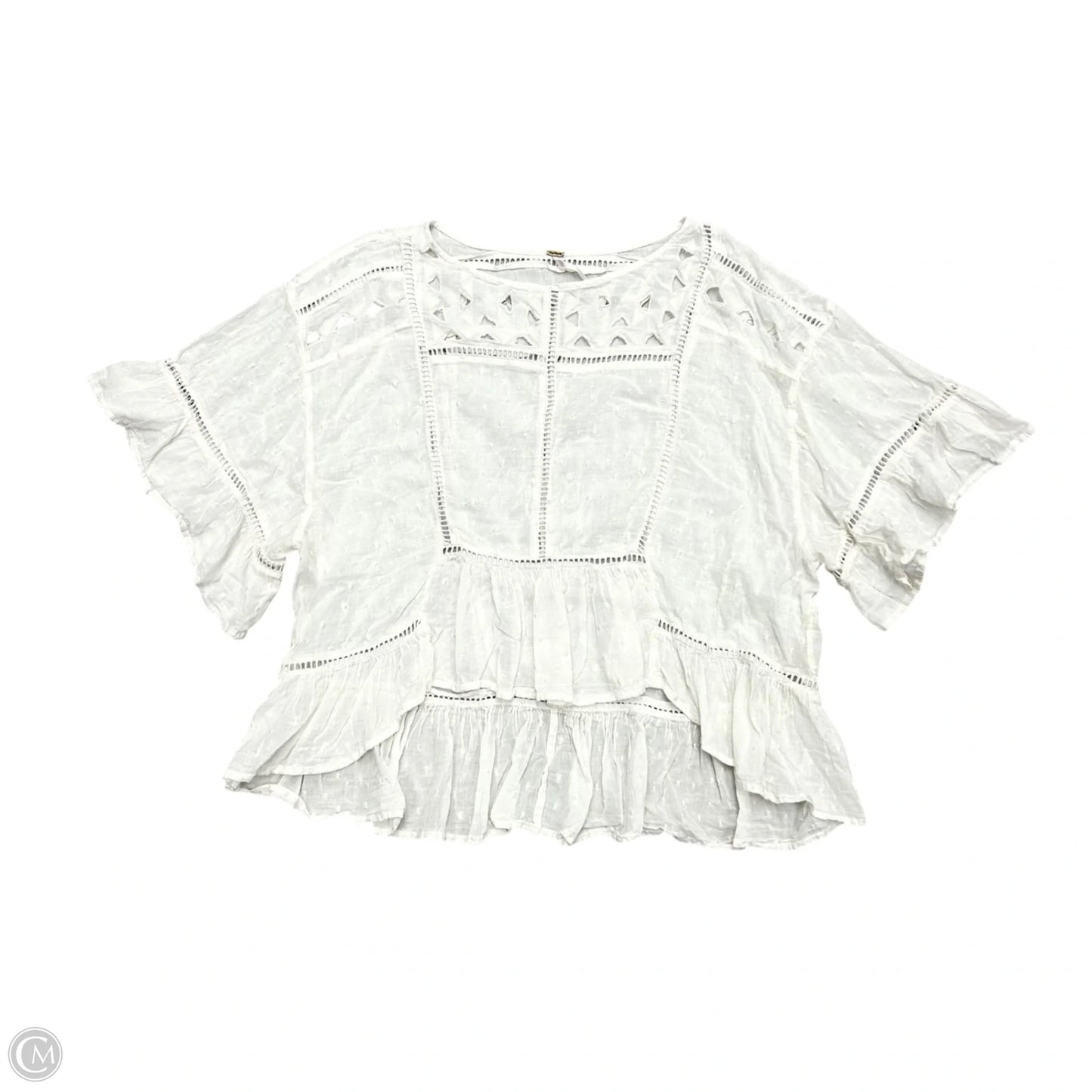 Top Short Sleeve By Free People In White, Size: Xs
