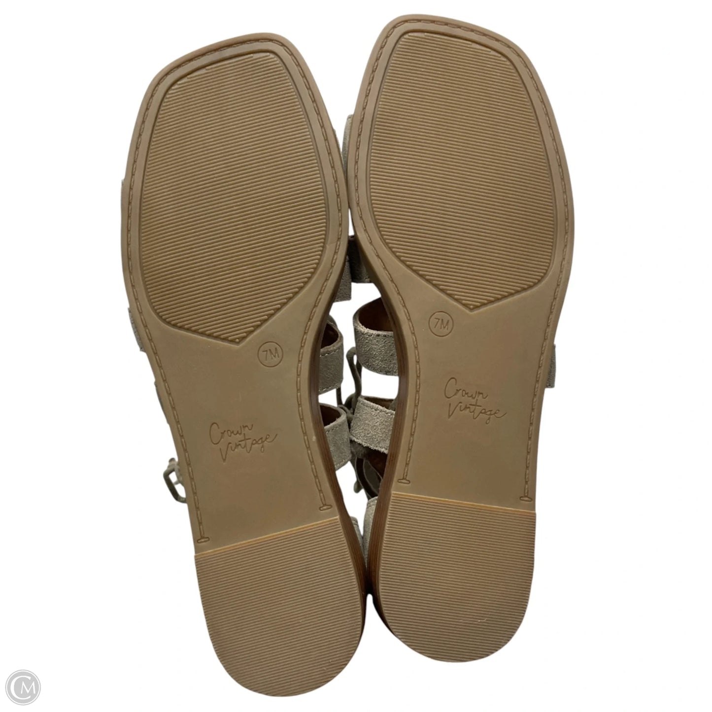 Sandals Flats By Crown Vintage In Taupe, Size: 7