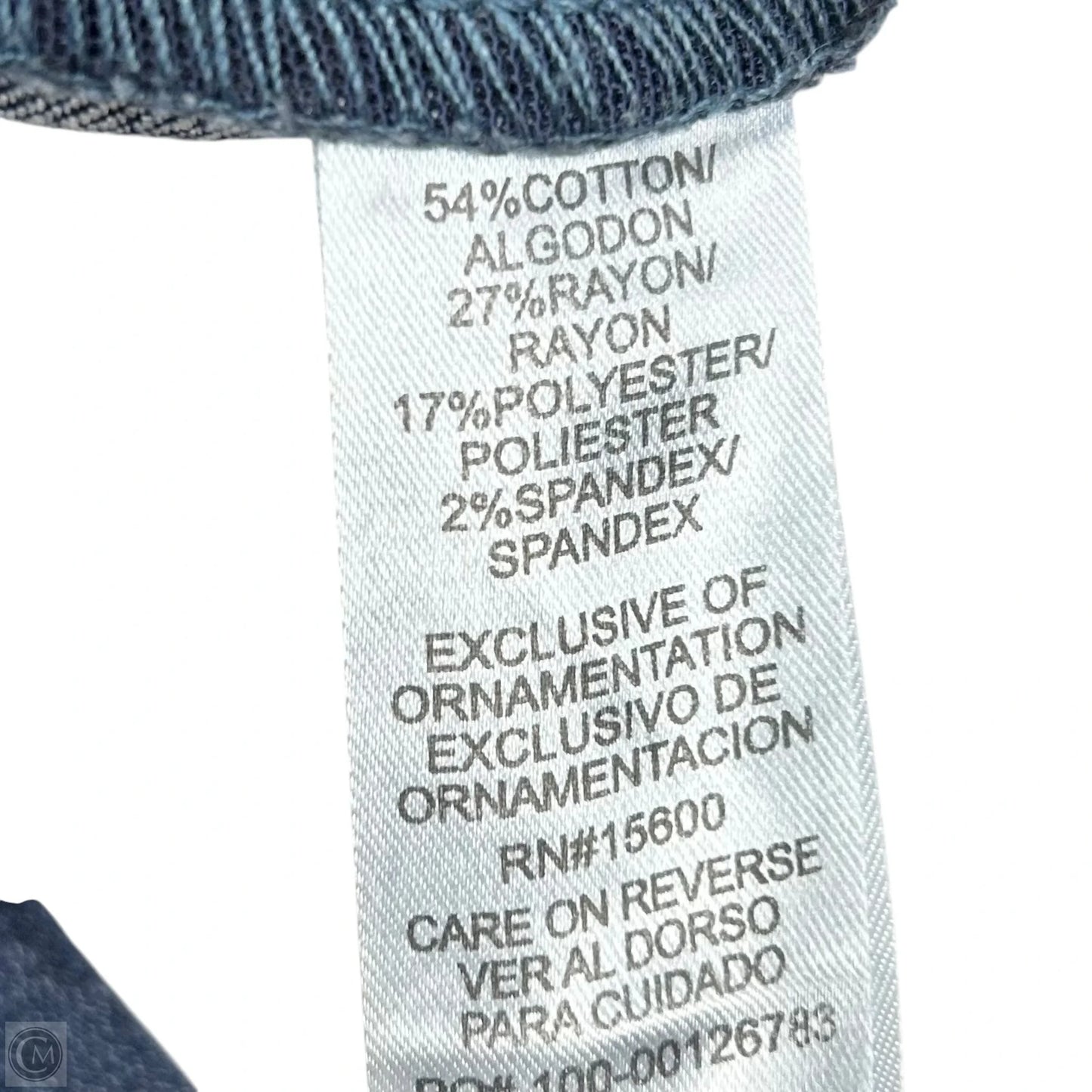 Jeans Straight By Democracy In Blue Denim, Size: 14