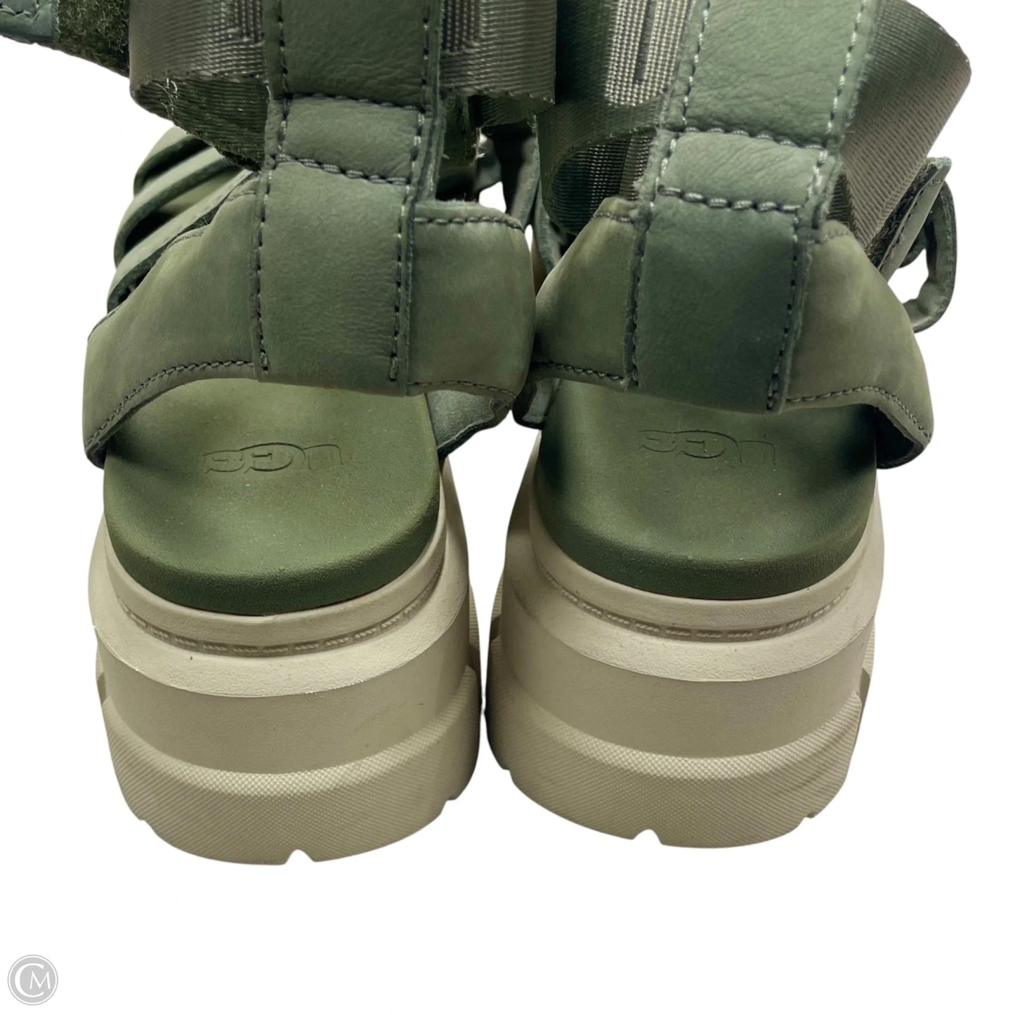 Sandals Designer By Ugg In Green, Size: 8.5