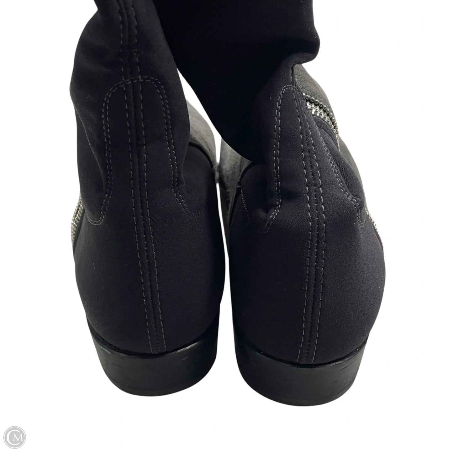 Boots Designer By Stuart Weitzman In Black & Grey, Size: 8.5