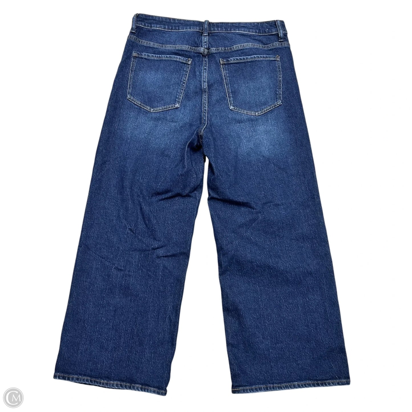 Jeans Wide Leg By Quince In Blue Denim, Size: 14
