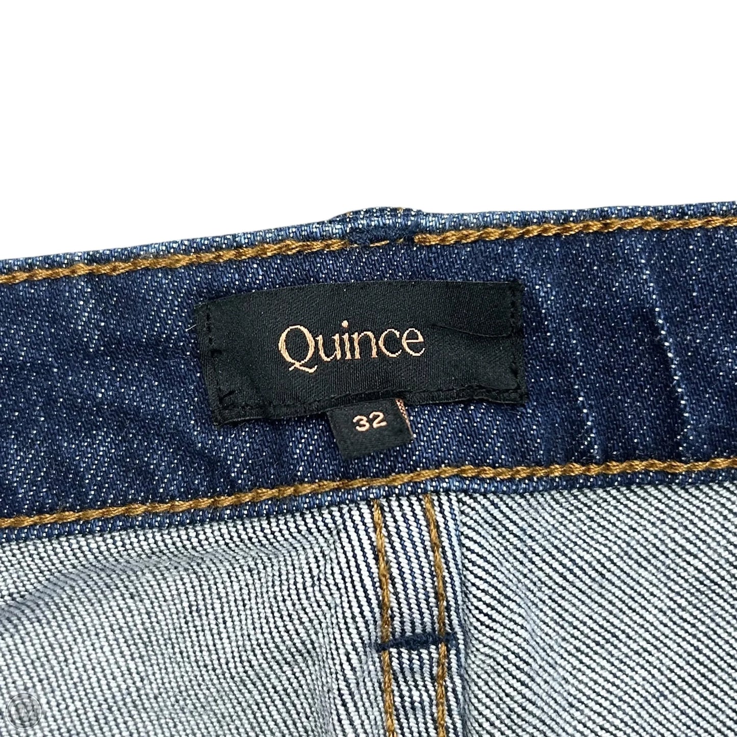 Jeans Wide Leg By Quince In Blue Denim, Size: 14