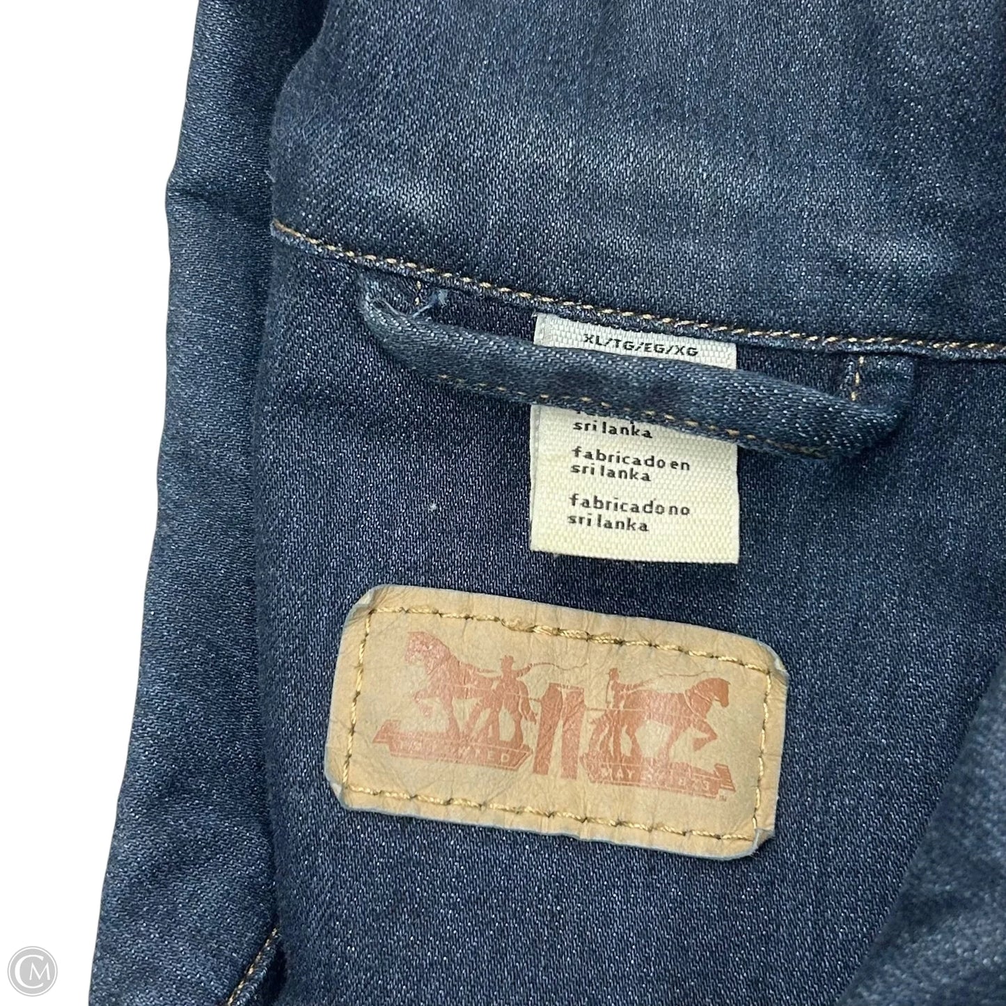 Jacket Denim By Levis In Blue Denim, Size: Xl
