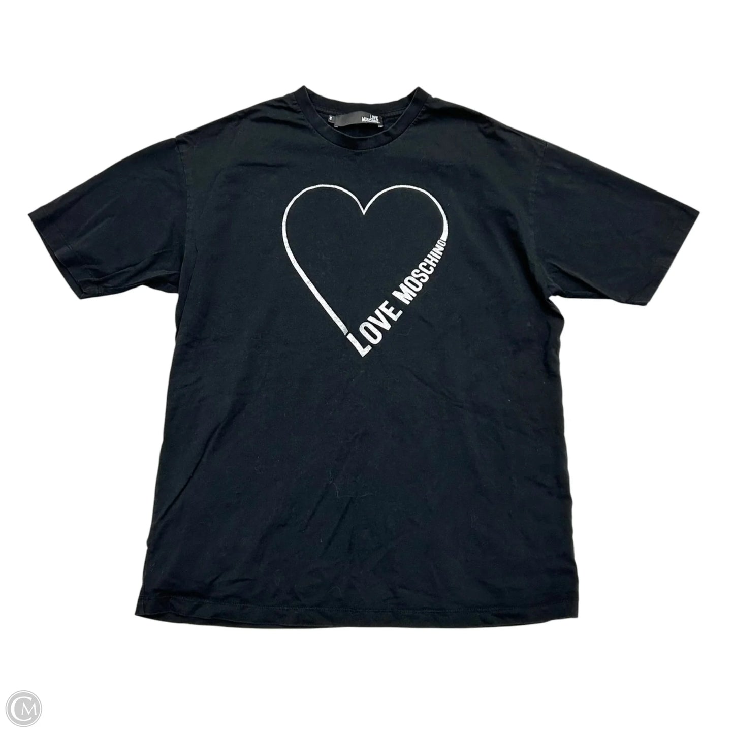 Top Short Sleeve By Love Moschino In Black, Size: S