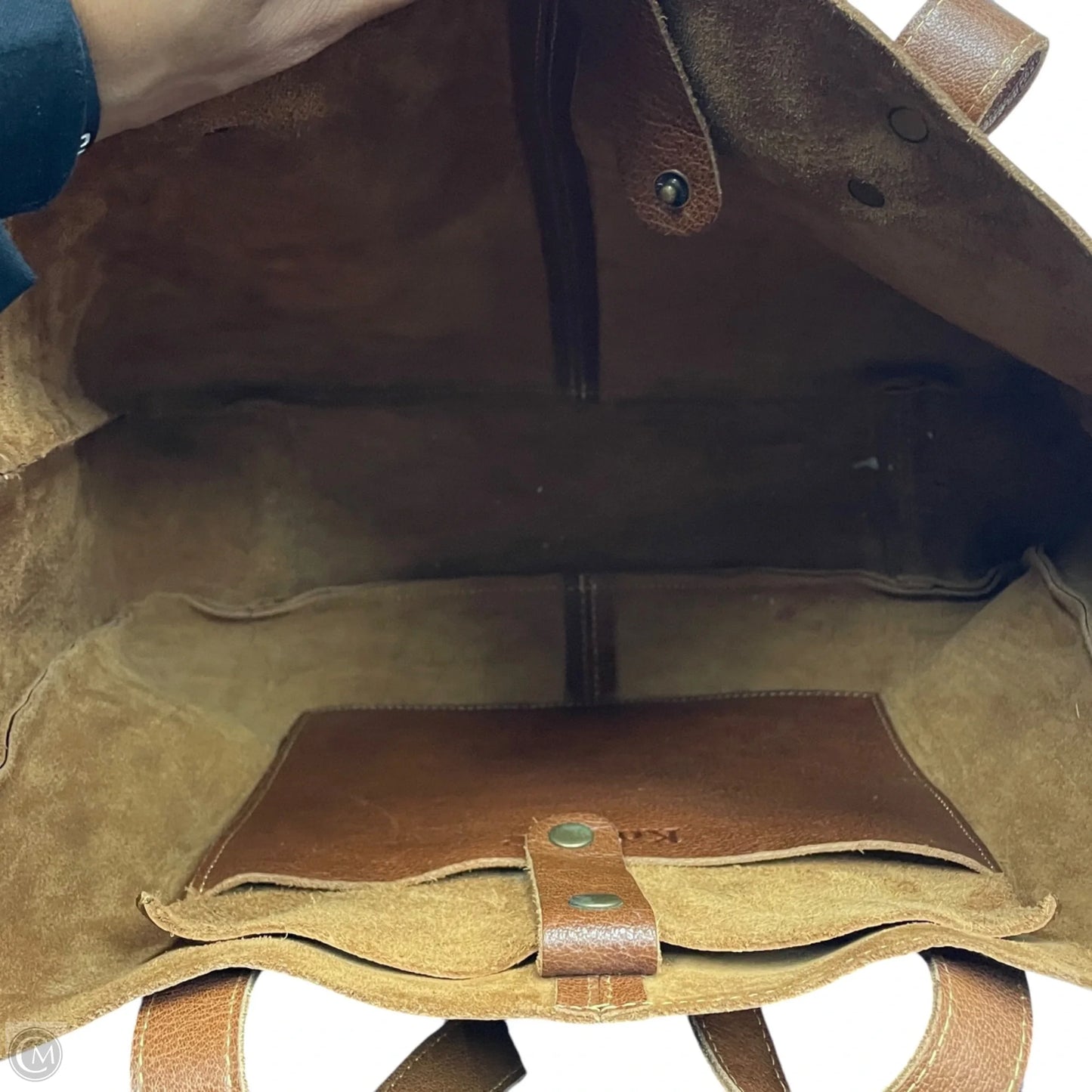 Handbag Leather By Komalc, Size: Large