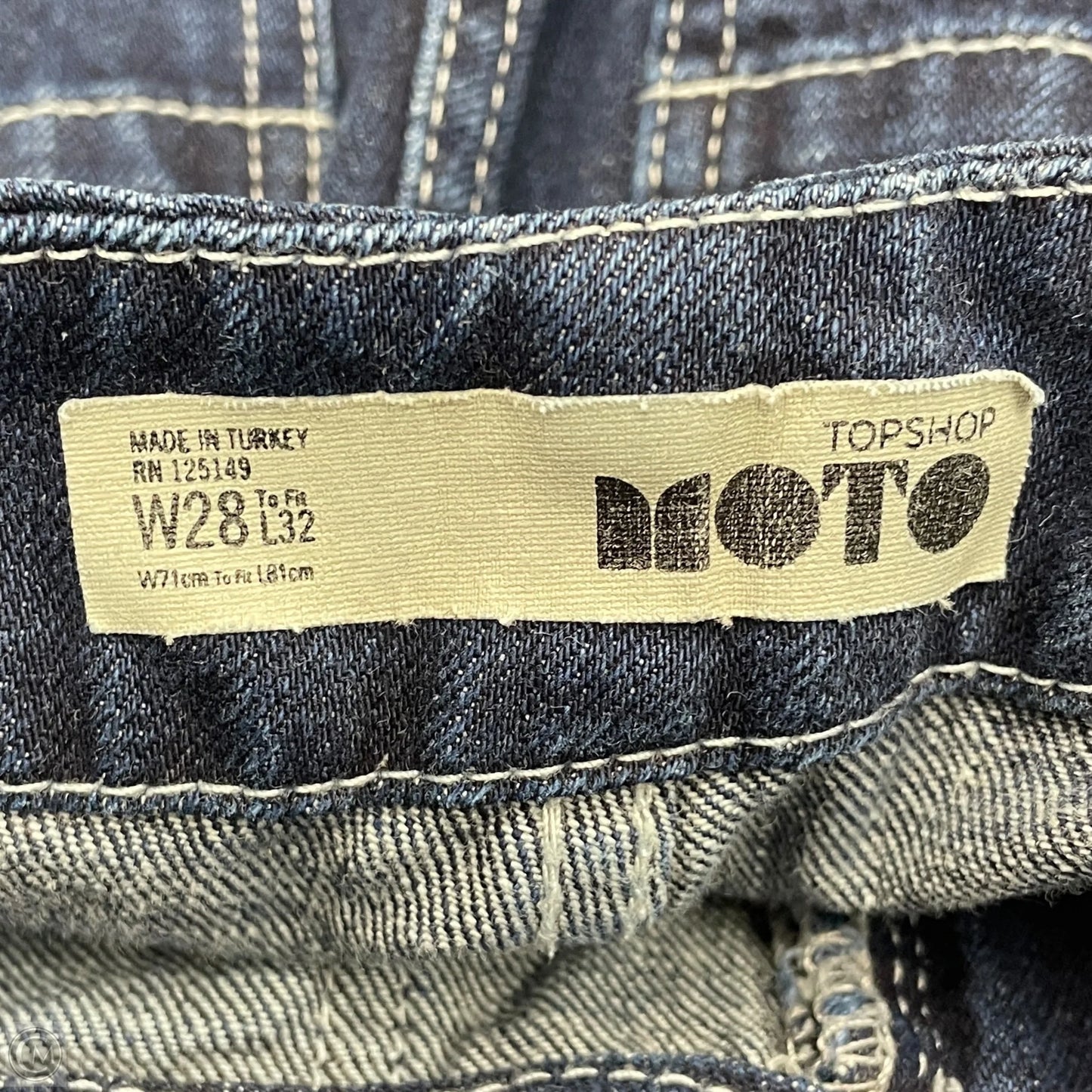 Jeans Wide Leg By Topshop In Blue Denim, Size: 6
